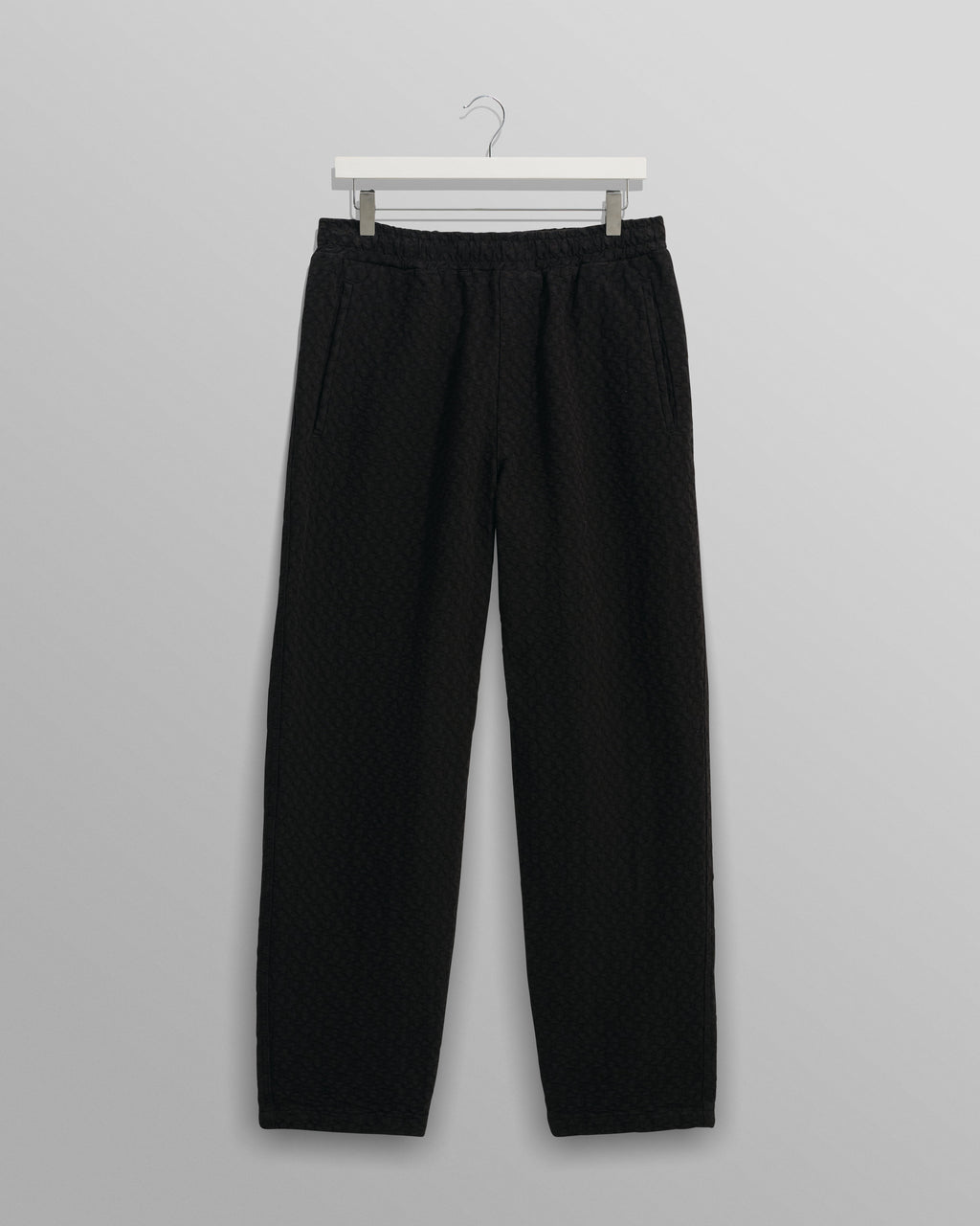 Tyne - Black Floral Diamond Cotton Trousers