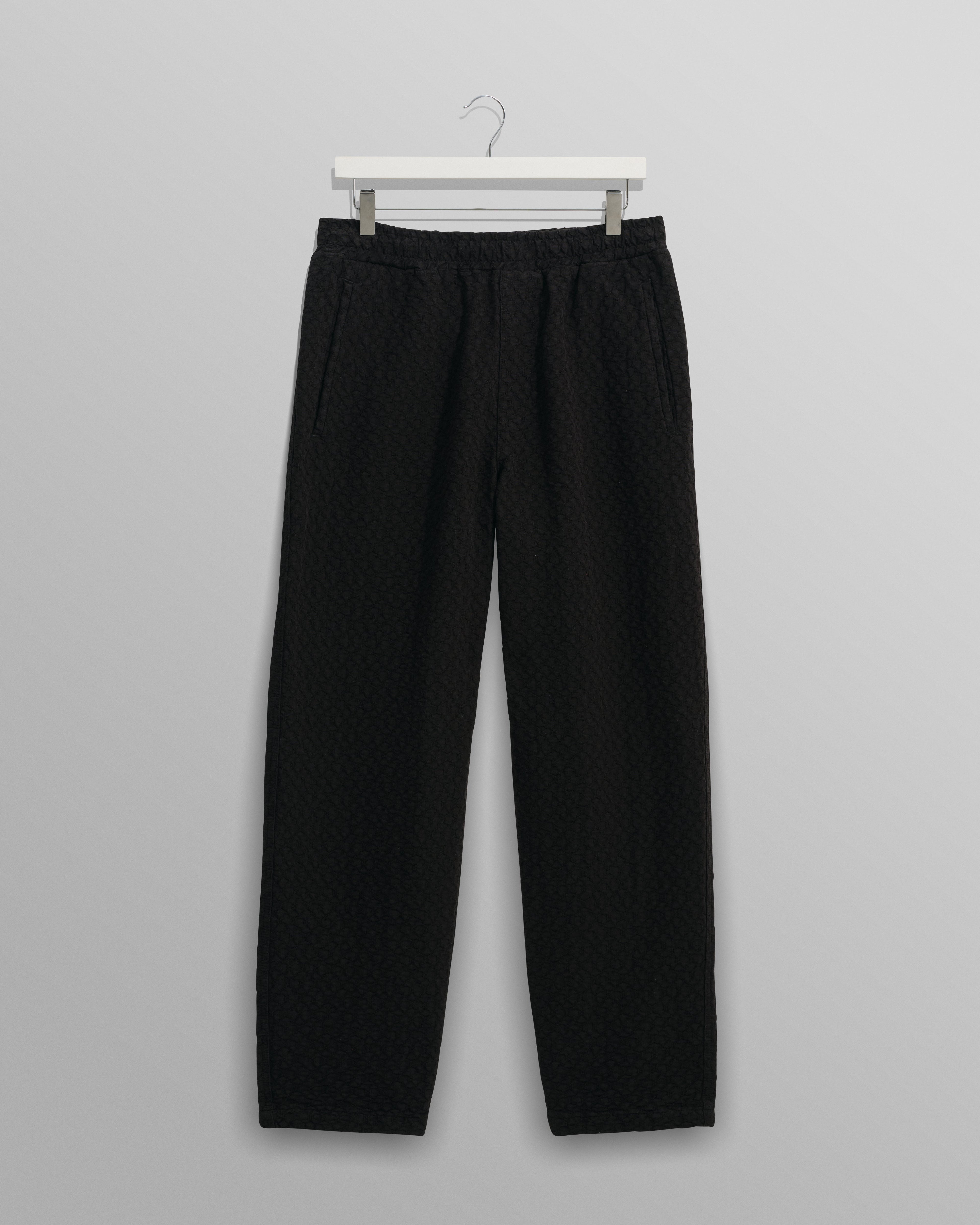 Tyne - Black Floral Diamond Cotton Trousers
