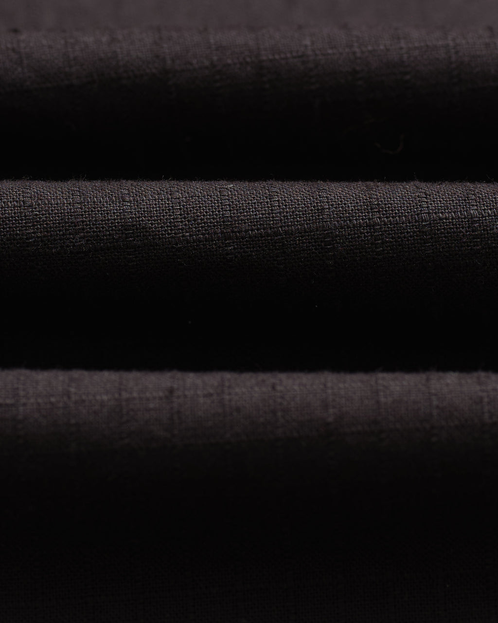 Tyne - Black Cotton-Linen Ripstop Trousers