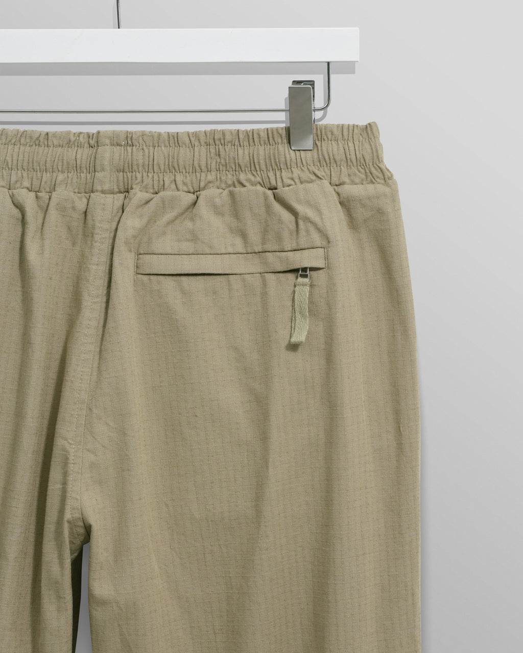 Tyne - Light Khaki Cotton-Linen Ripstop Trousers