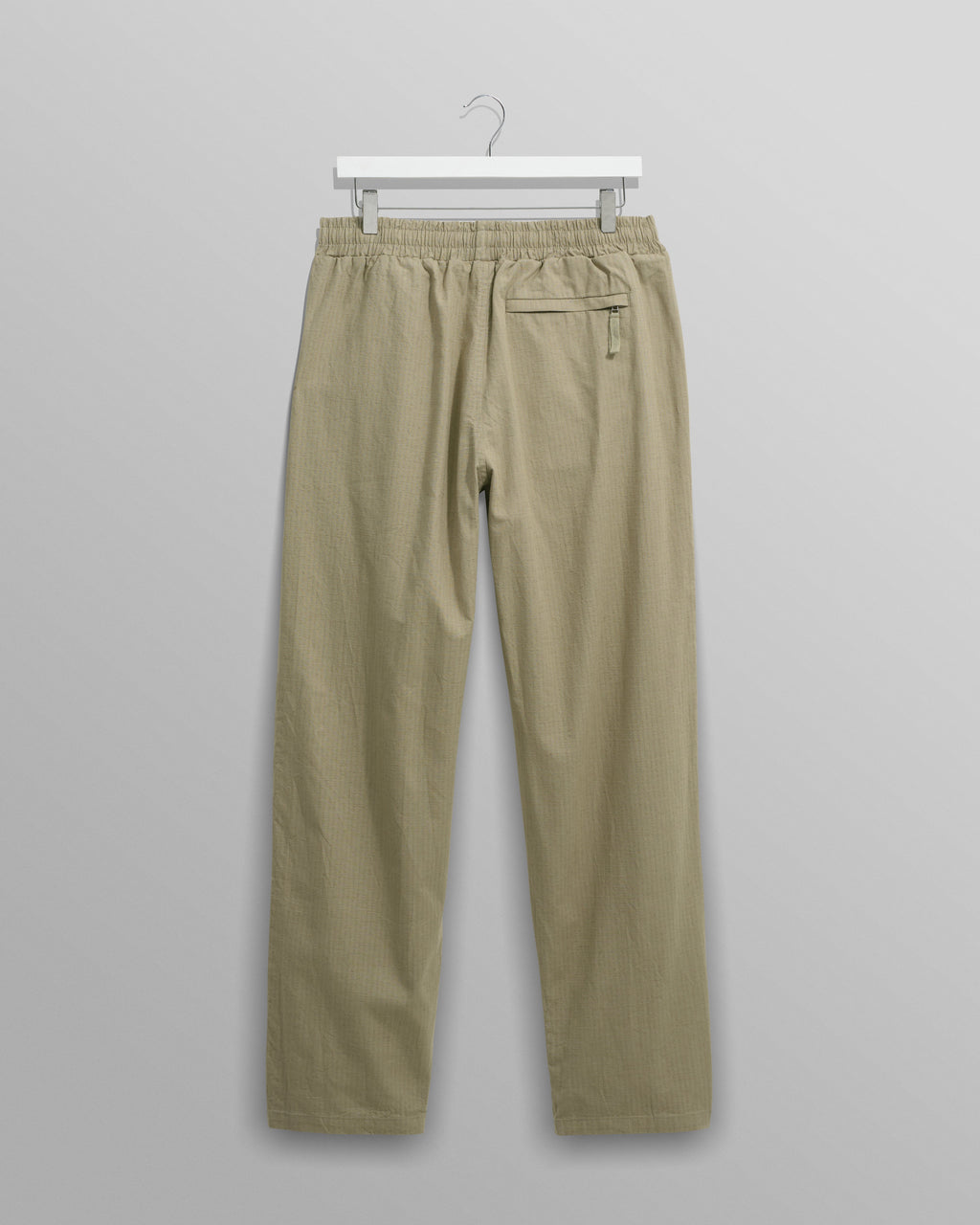 Tyne - Light Khaki Cotton-Linen Ripstop Trousers
