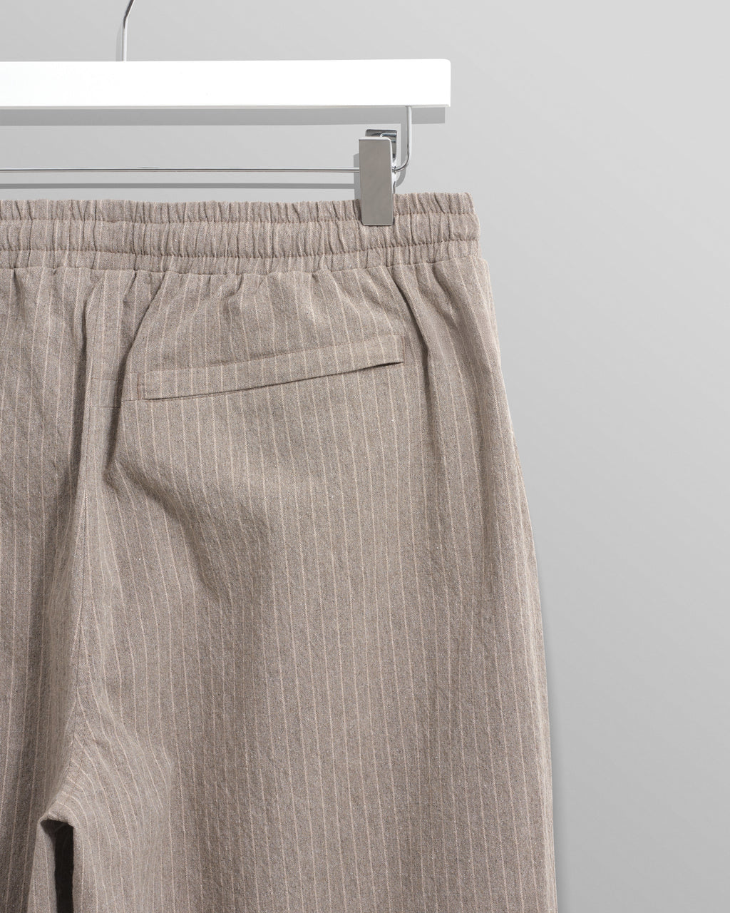 Tyne - Natural Chalk Stripe Trousers