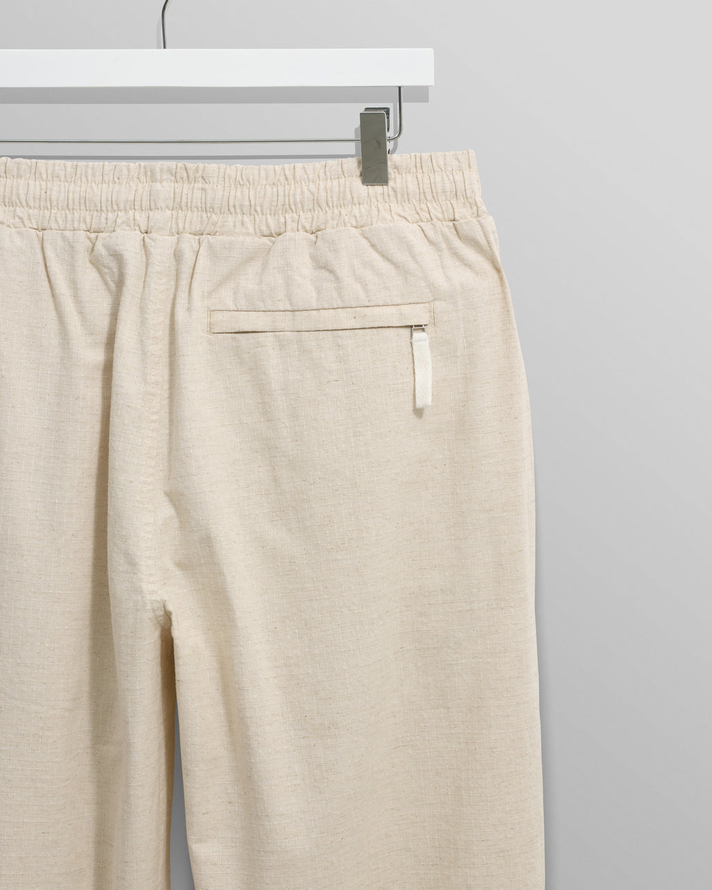Tyne - Natural Cotton-Linen Ripstop Trousers