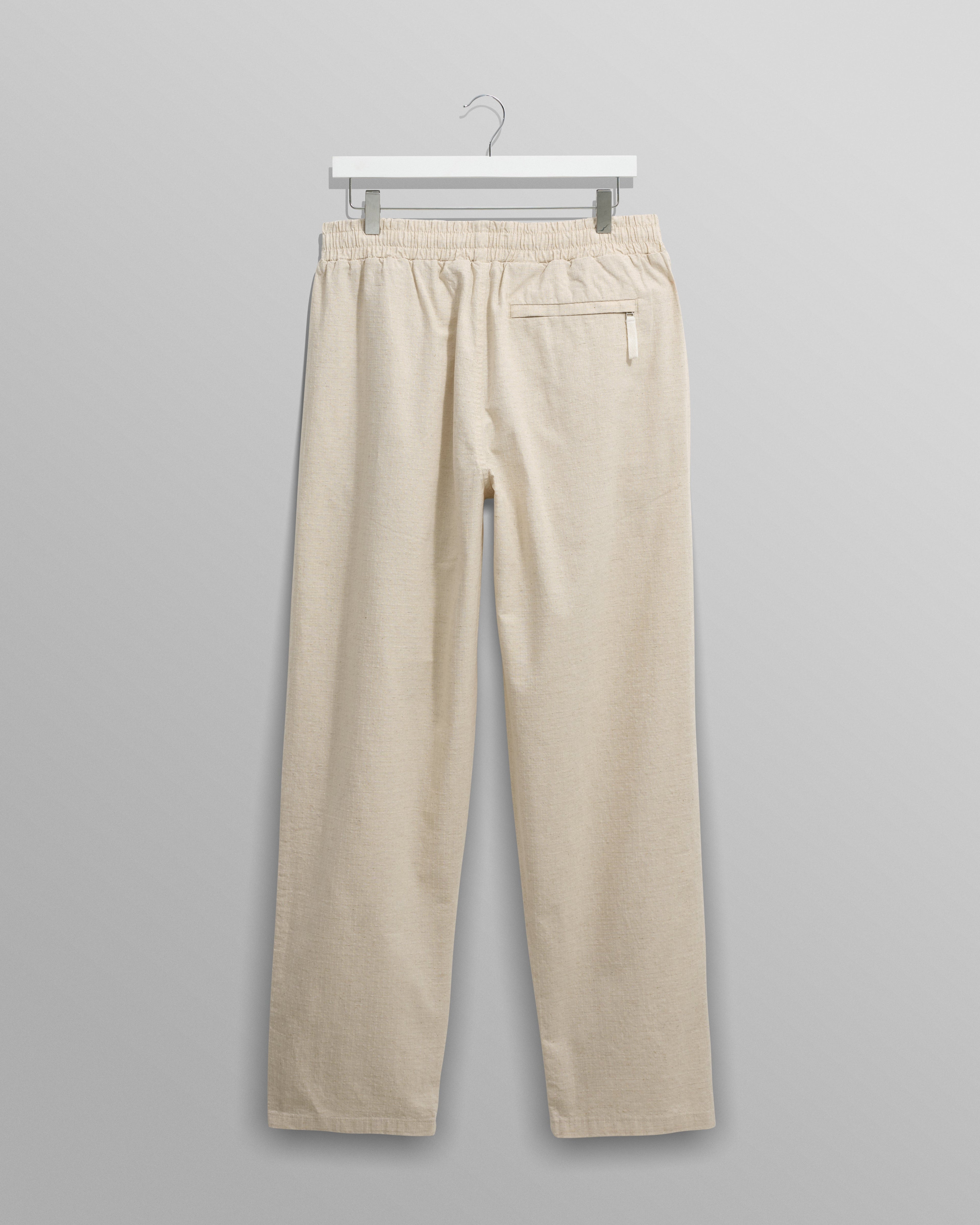 Tyne - Natural Cotton-Linen Ripstop Trousers
