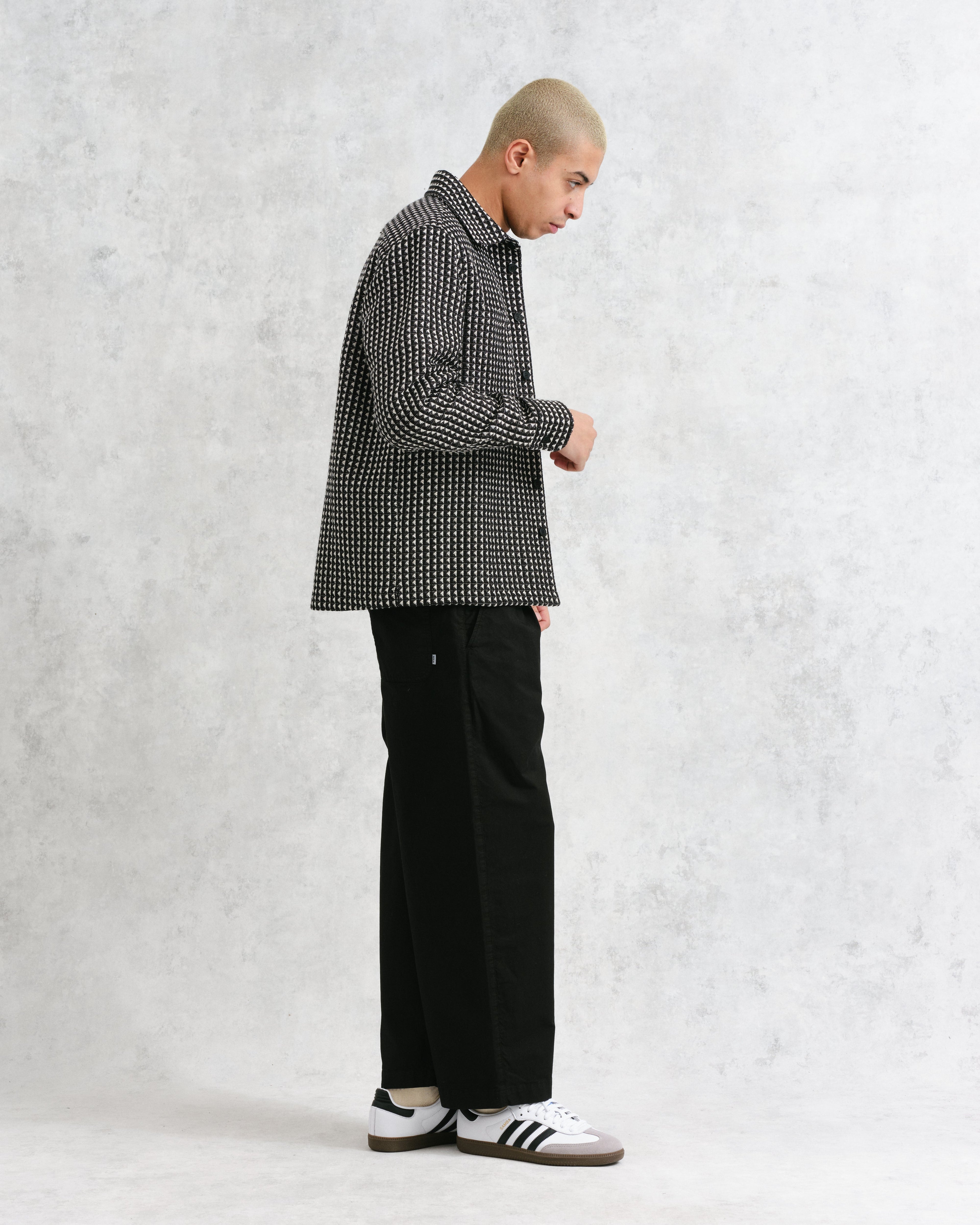Whiting - Black And Ecru Frome Overshirt