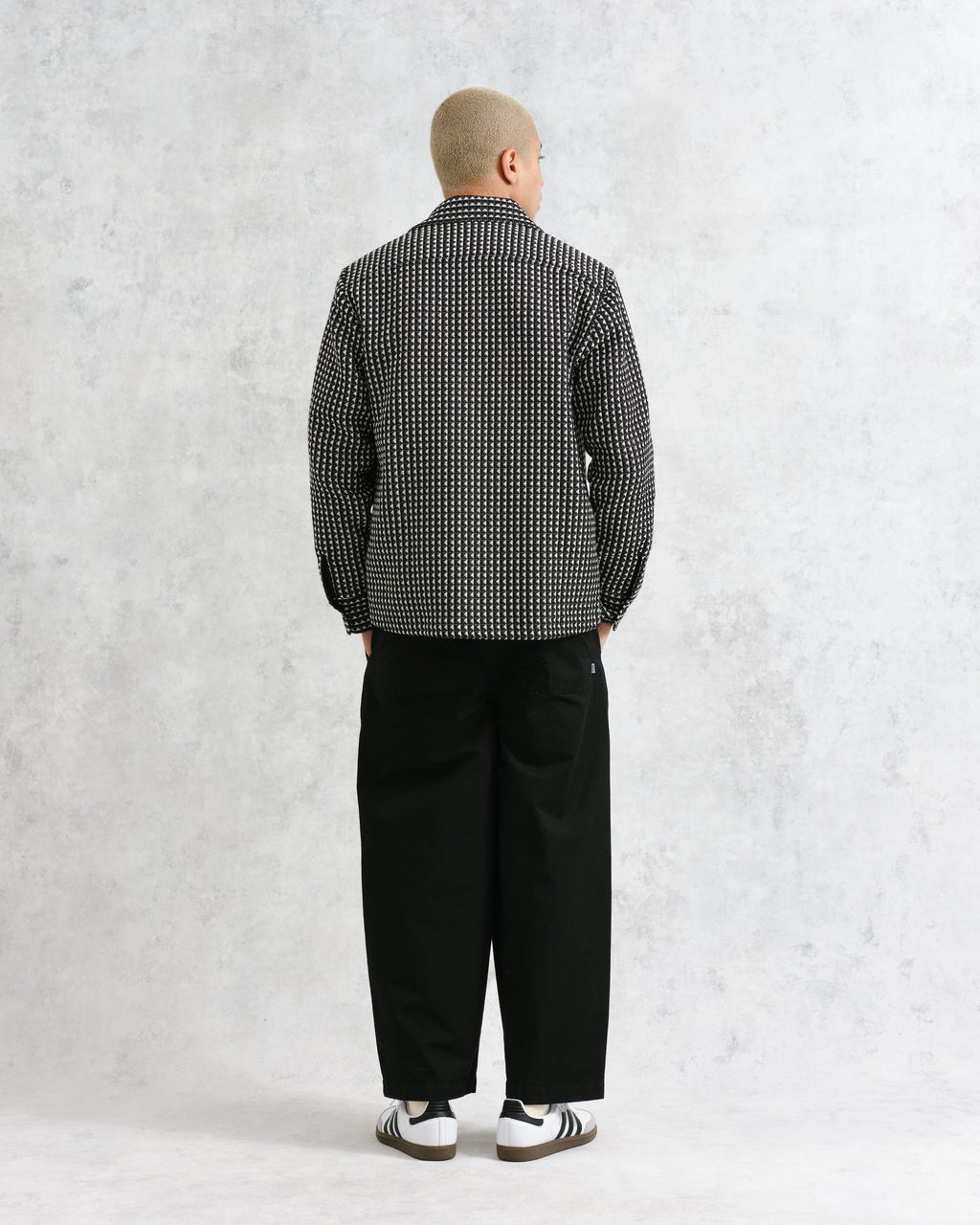 Whiting - Black And Ecru Frome Overshirt