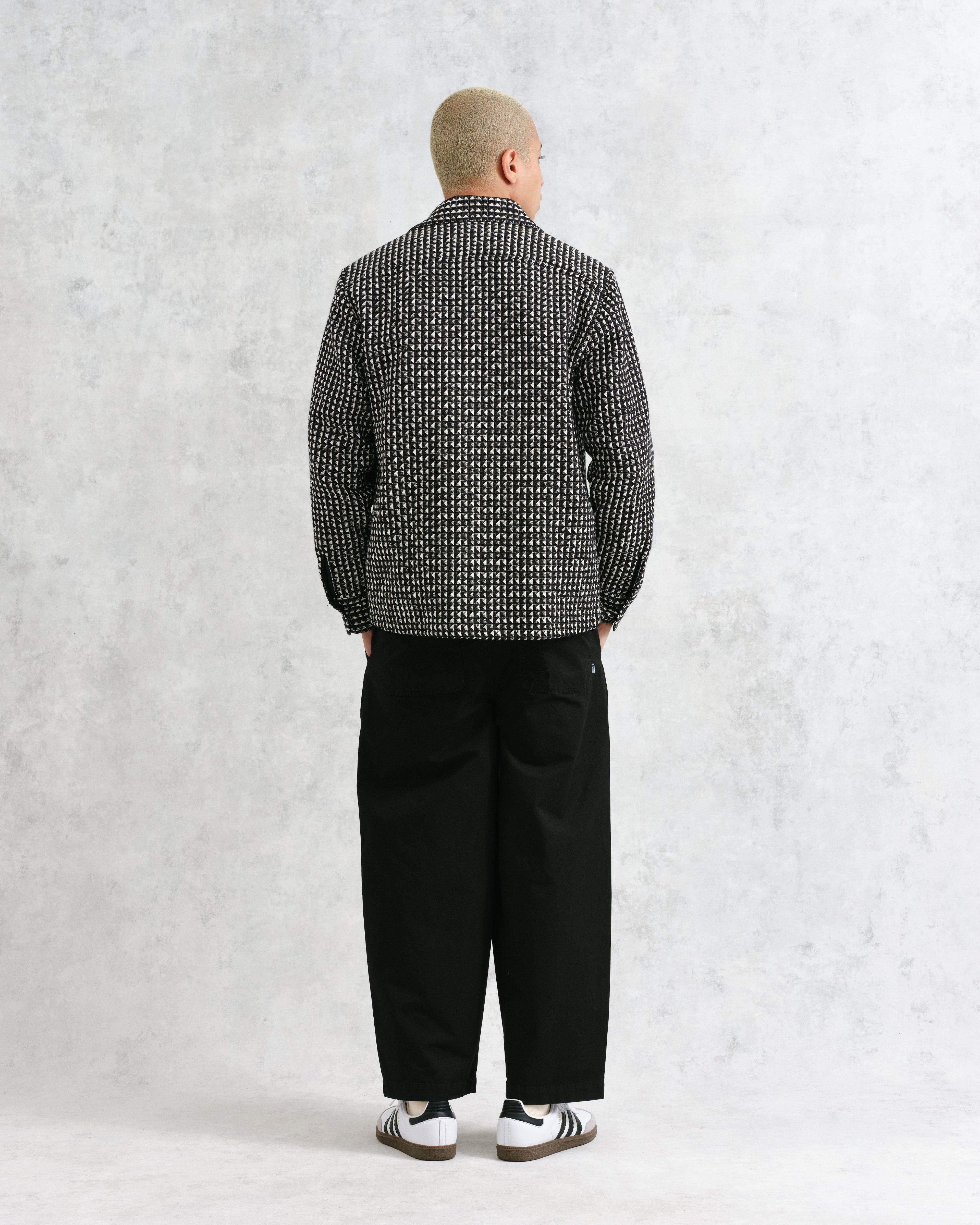 Whiting - Black And Ecru Frome Overshirt