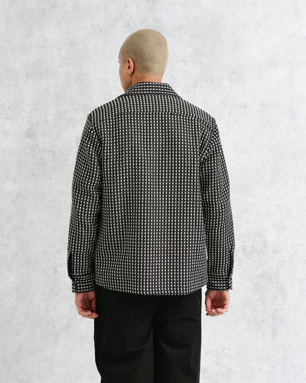Whiting - Black And Ecru Frome Overshirt