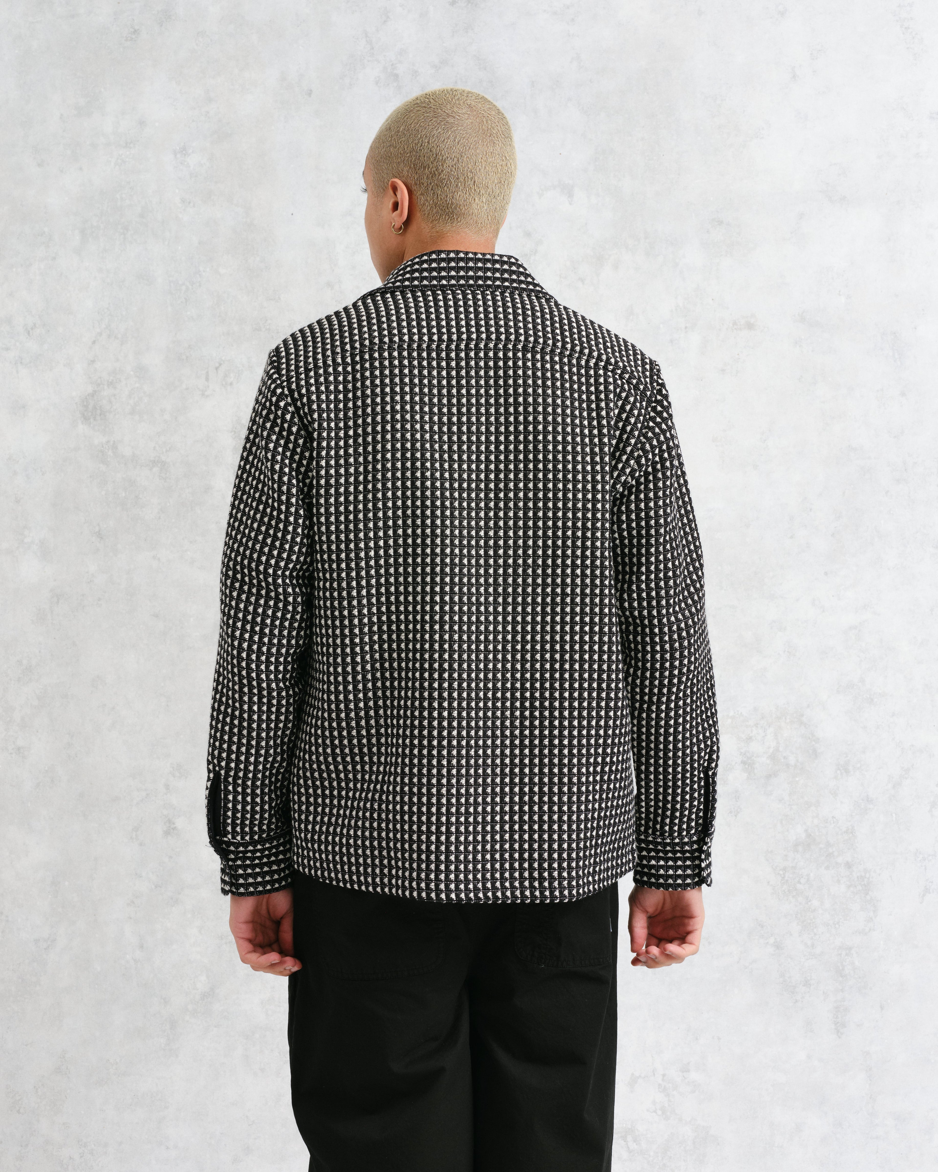 Whiting - Black And Ecru Frome Overshirt