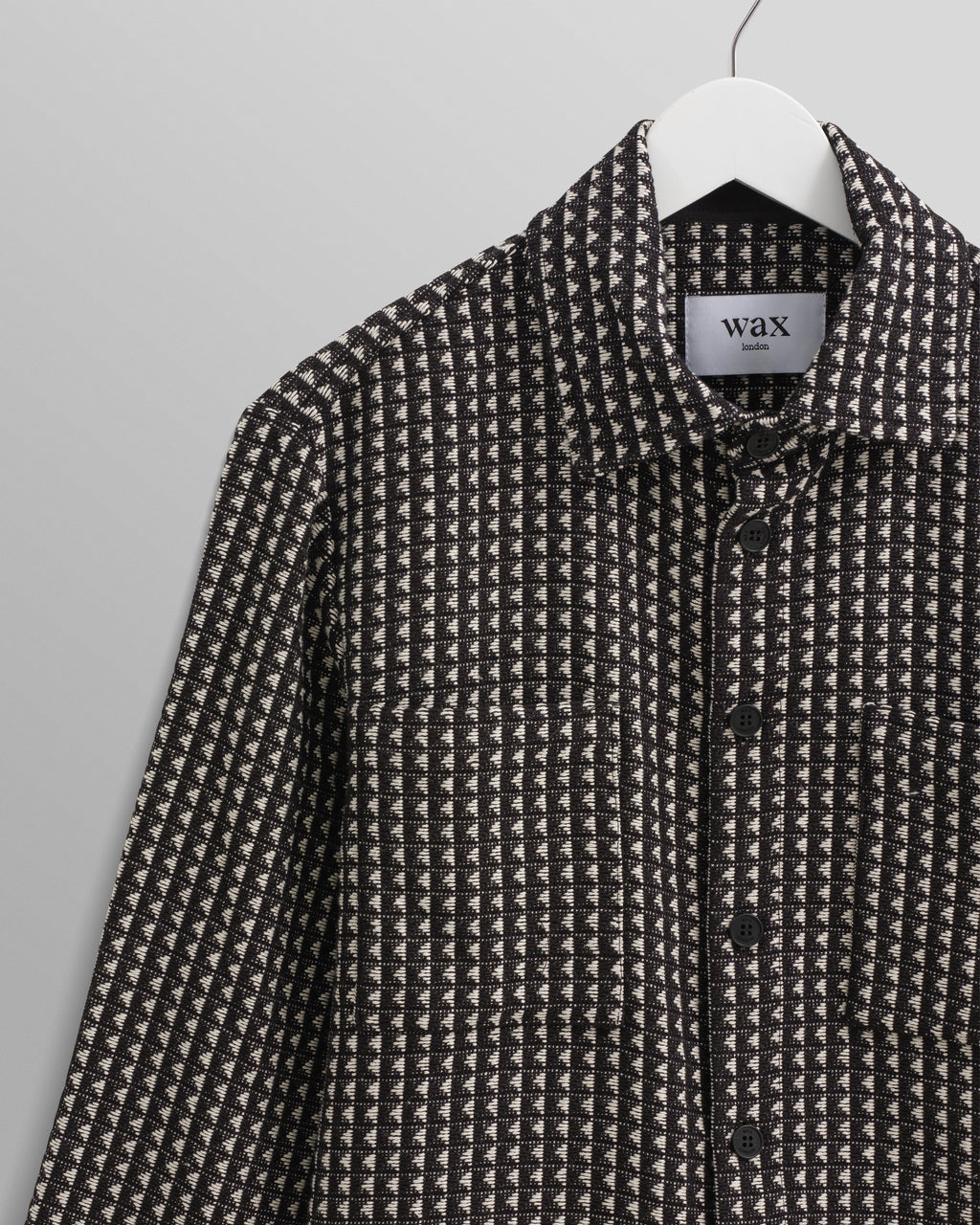 Whiting - Black And Ecru Frome Overshirt