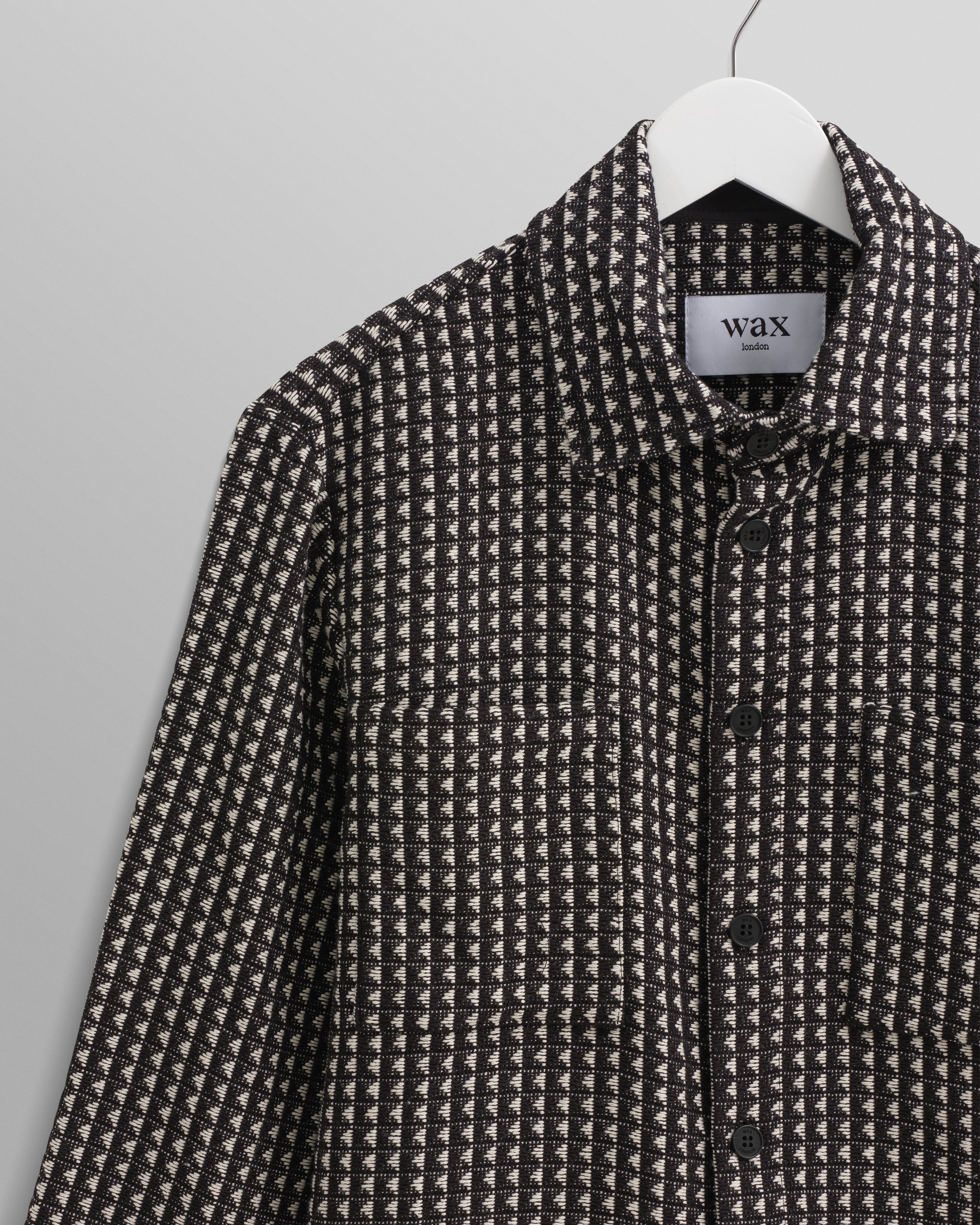 Whiting - Black And Ecru Frome Overshirt