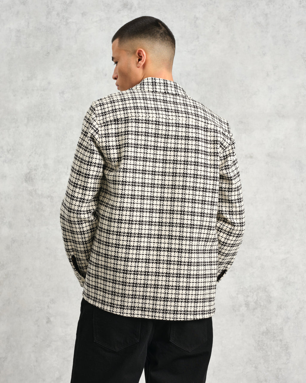 Whiting - Black And Ecru Yard Check Overshirt