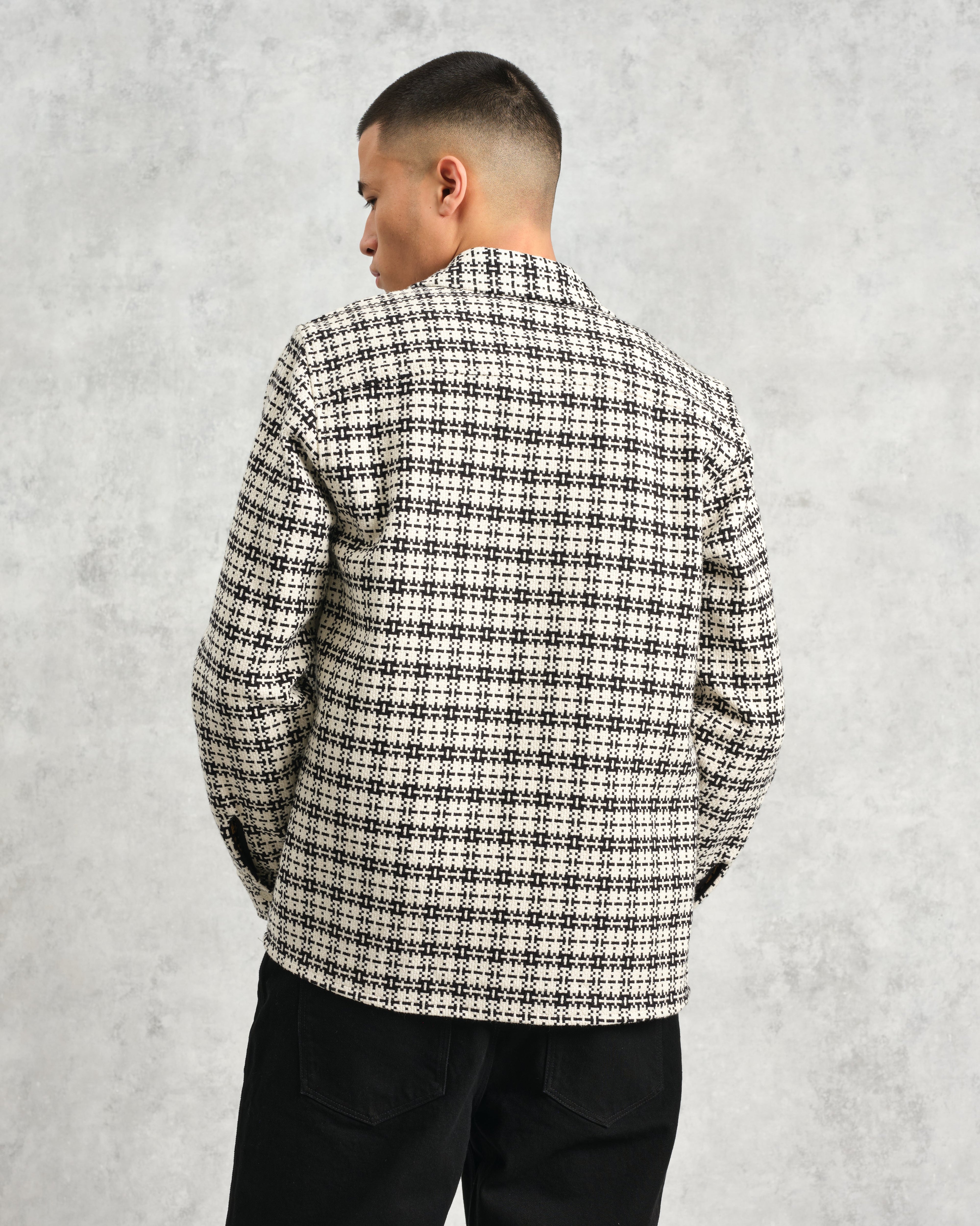 Whiting - Black And Ecru Yard Check Overshirt