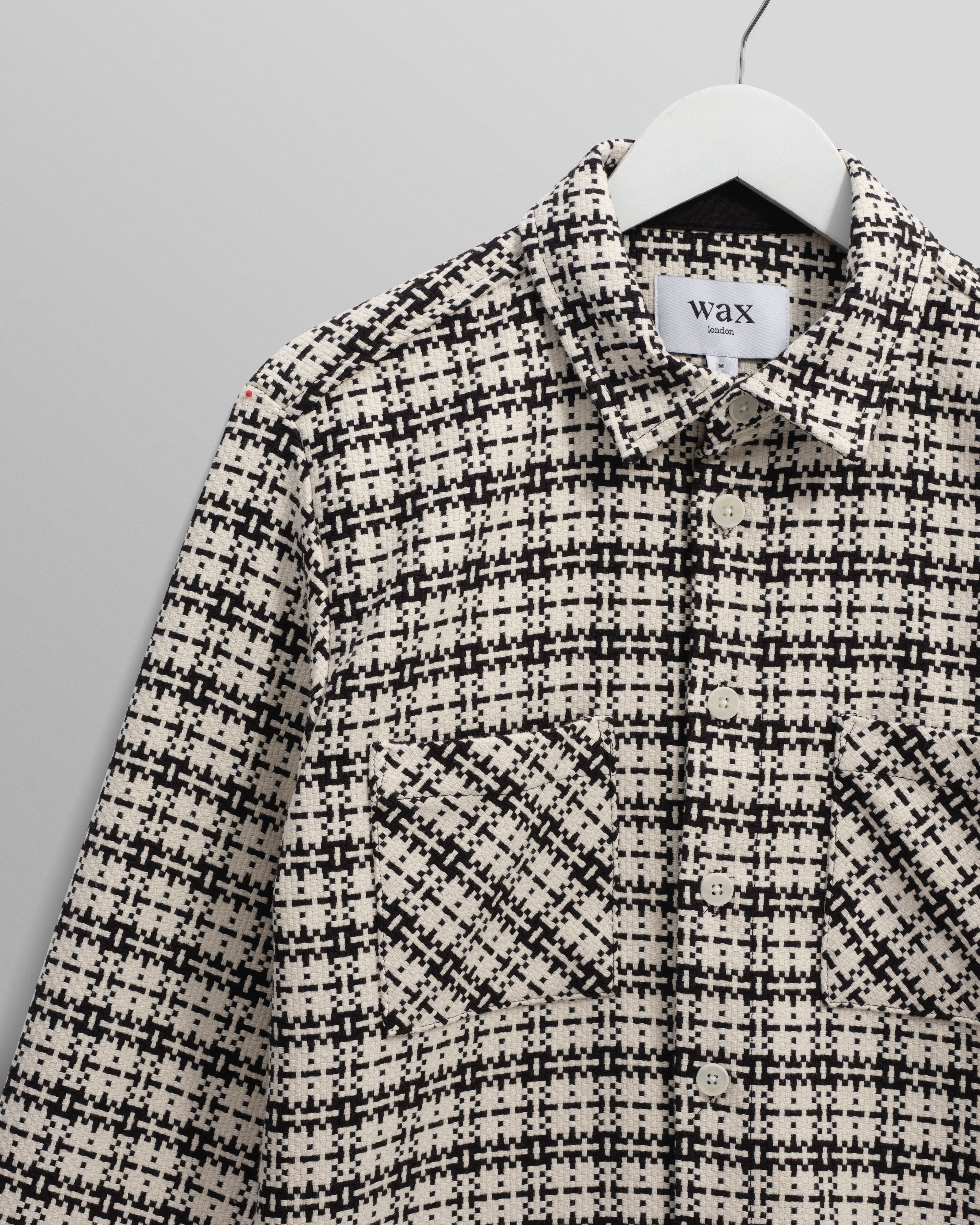 Whiting - Black And Ecru Yard Check Overshirt