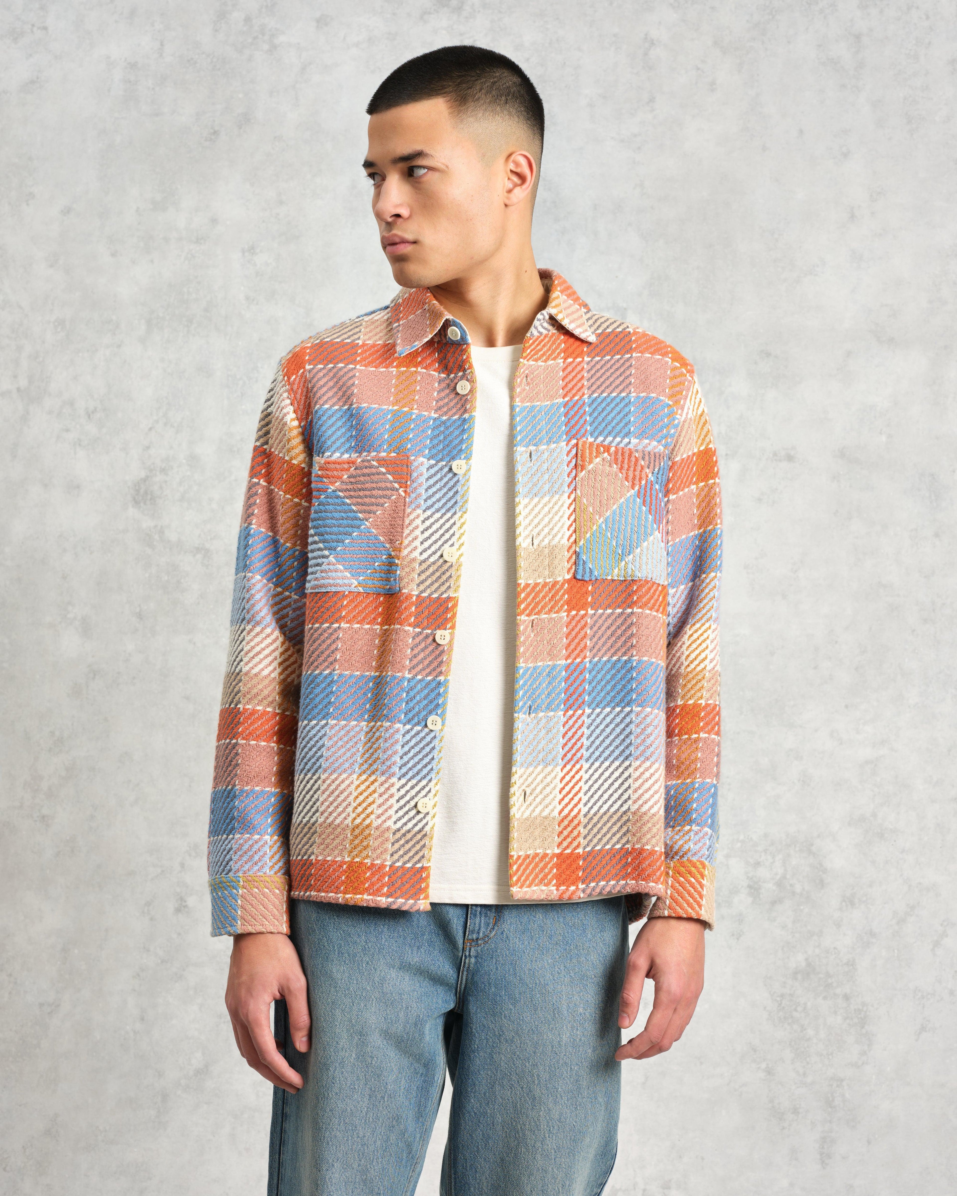 Whiting - Blue And Orange Pike Check Overshirt