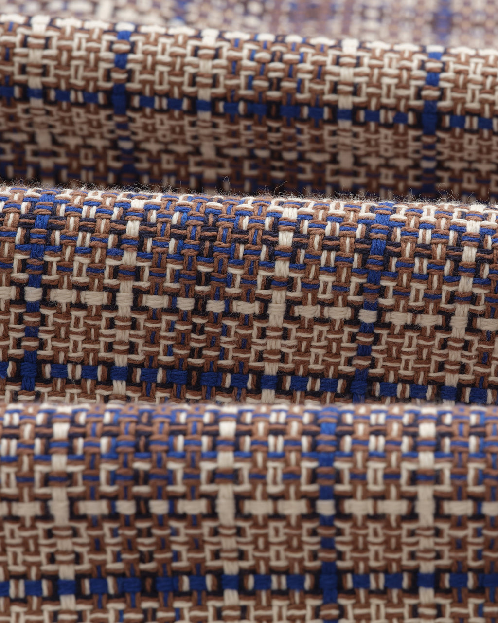 Whiting - Ecru And Blue Basket Check Overshirt