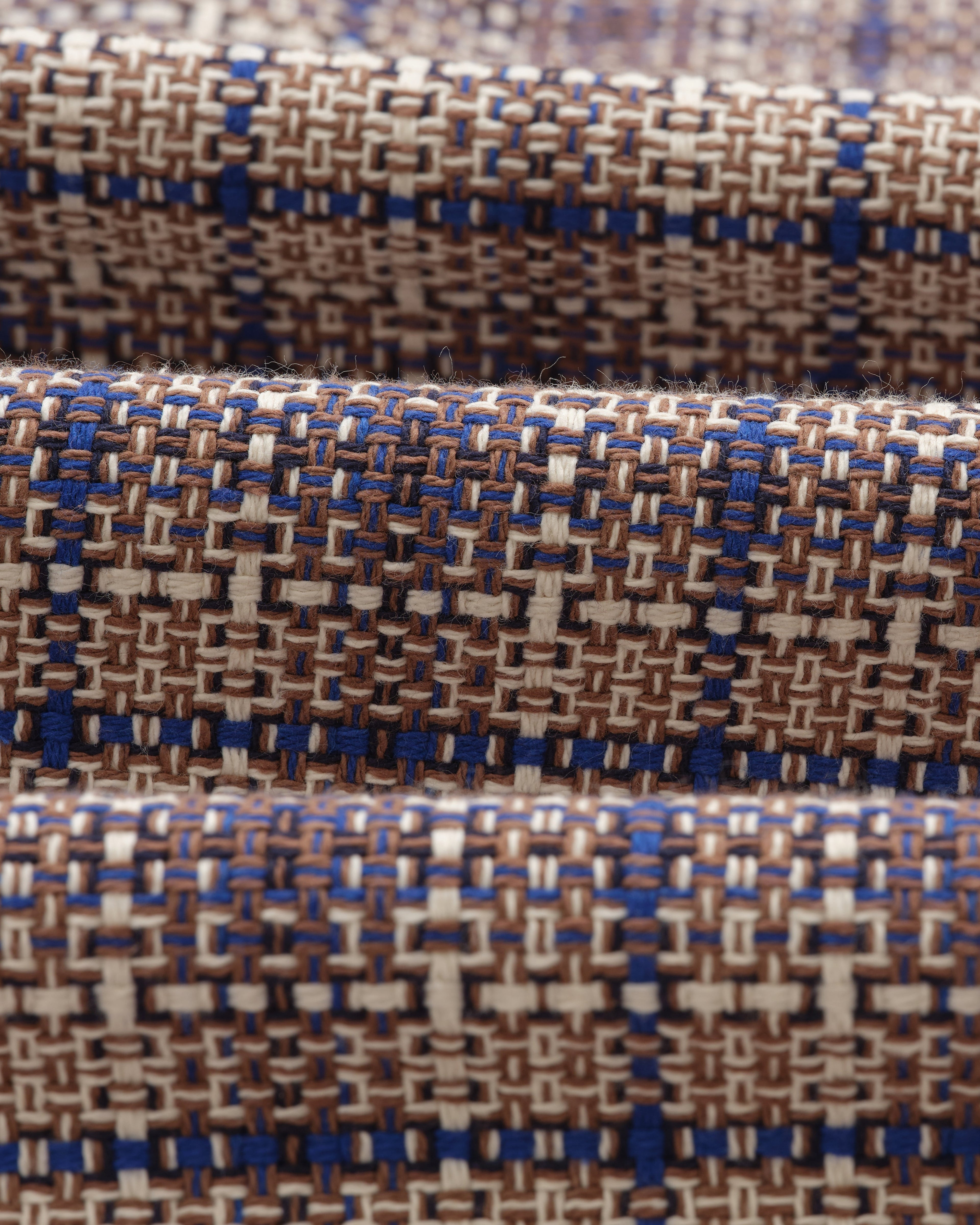 Whiting - Ecru And Blue Basket Check Overshirt