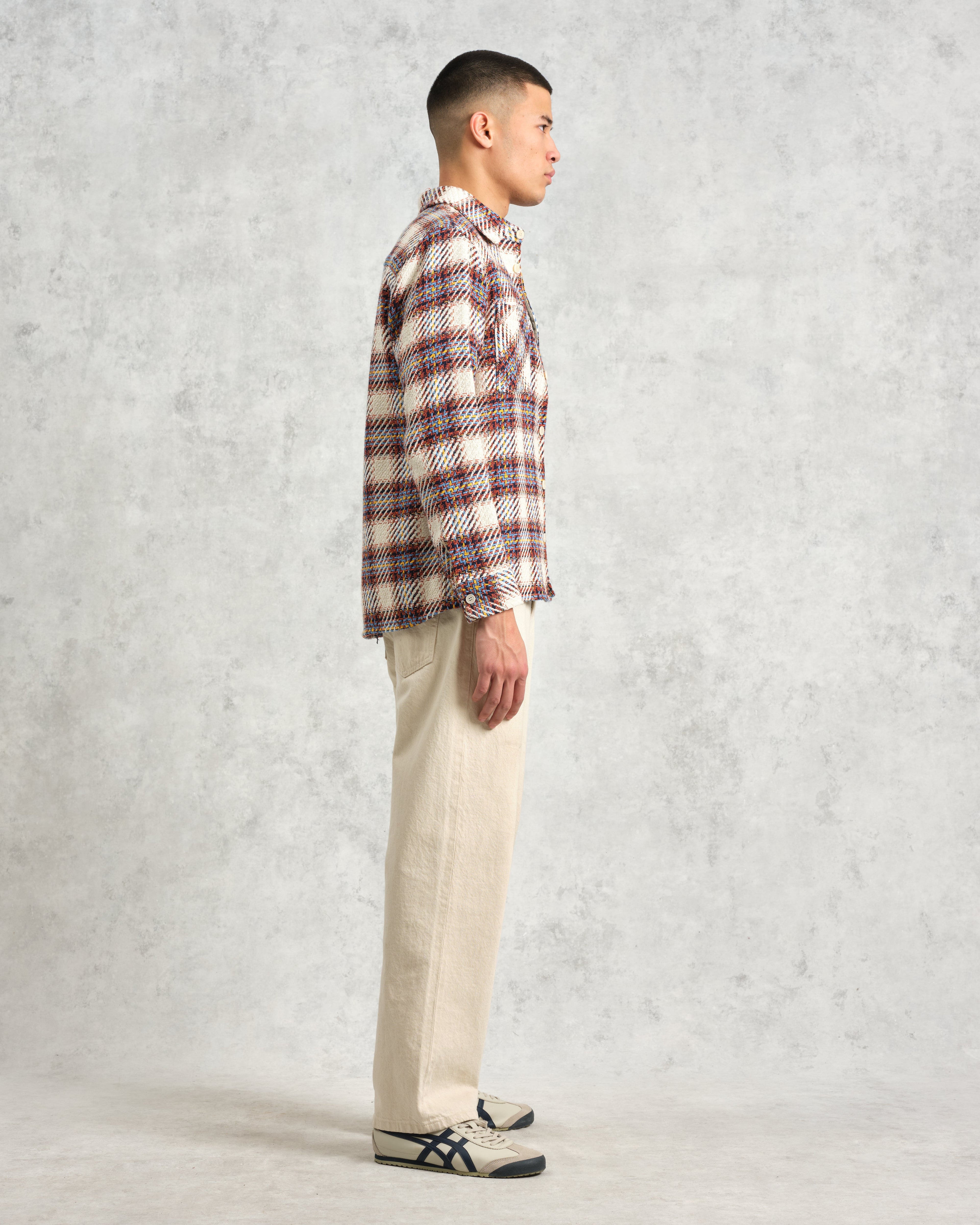 Whiting - Ecru And Multicolour Hutton Check Overshirt