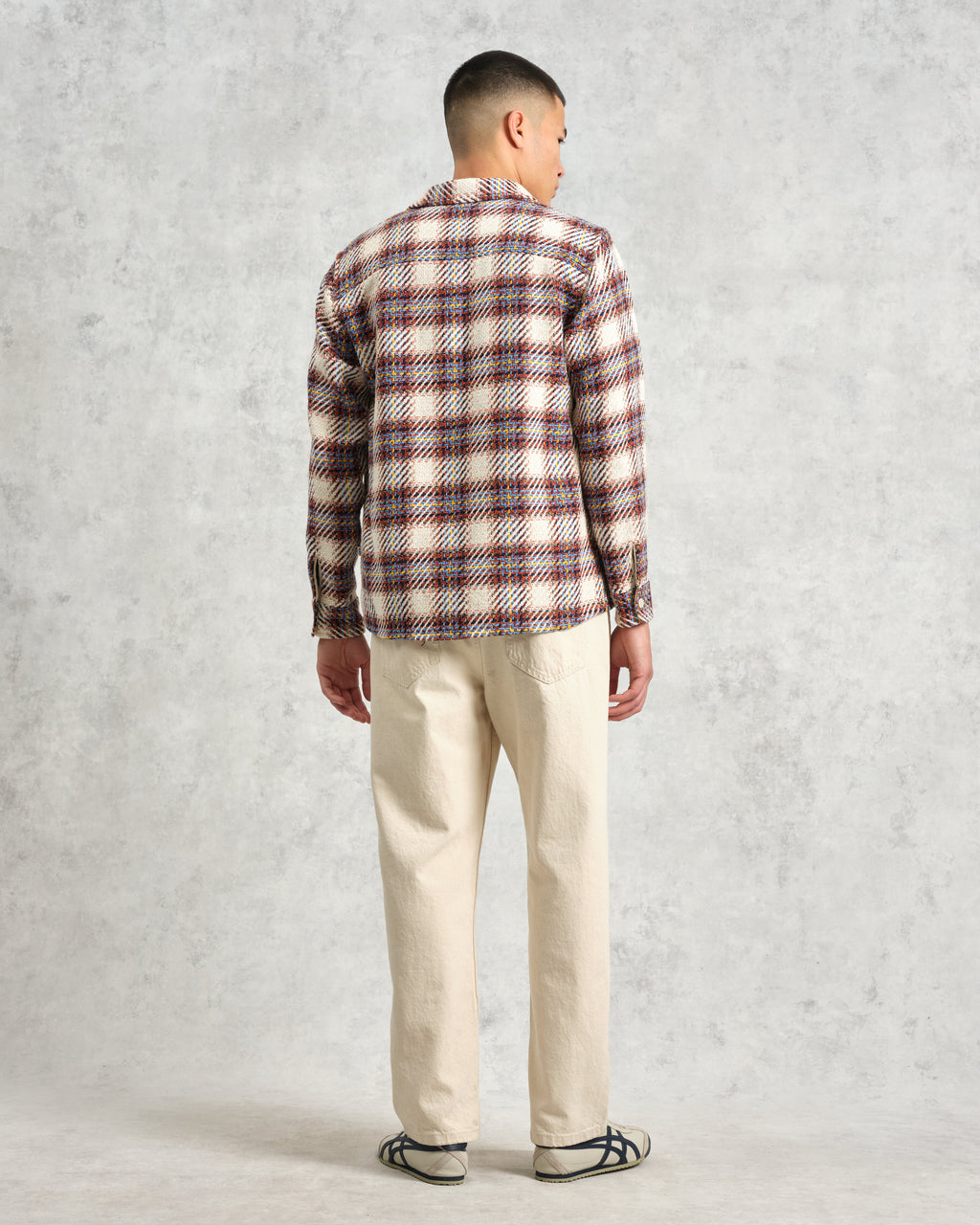 Whiting - Ecru And Multicolour Hutton Check Overshirt