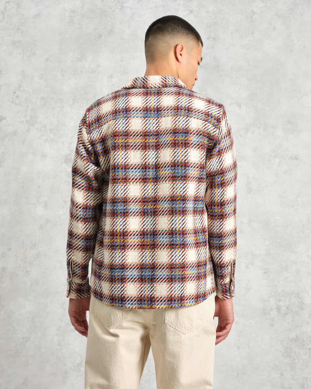 Whiting - Ecru And Multicolour Hutton Check Overshirt