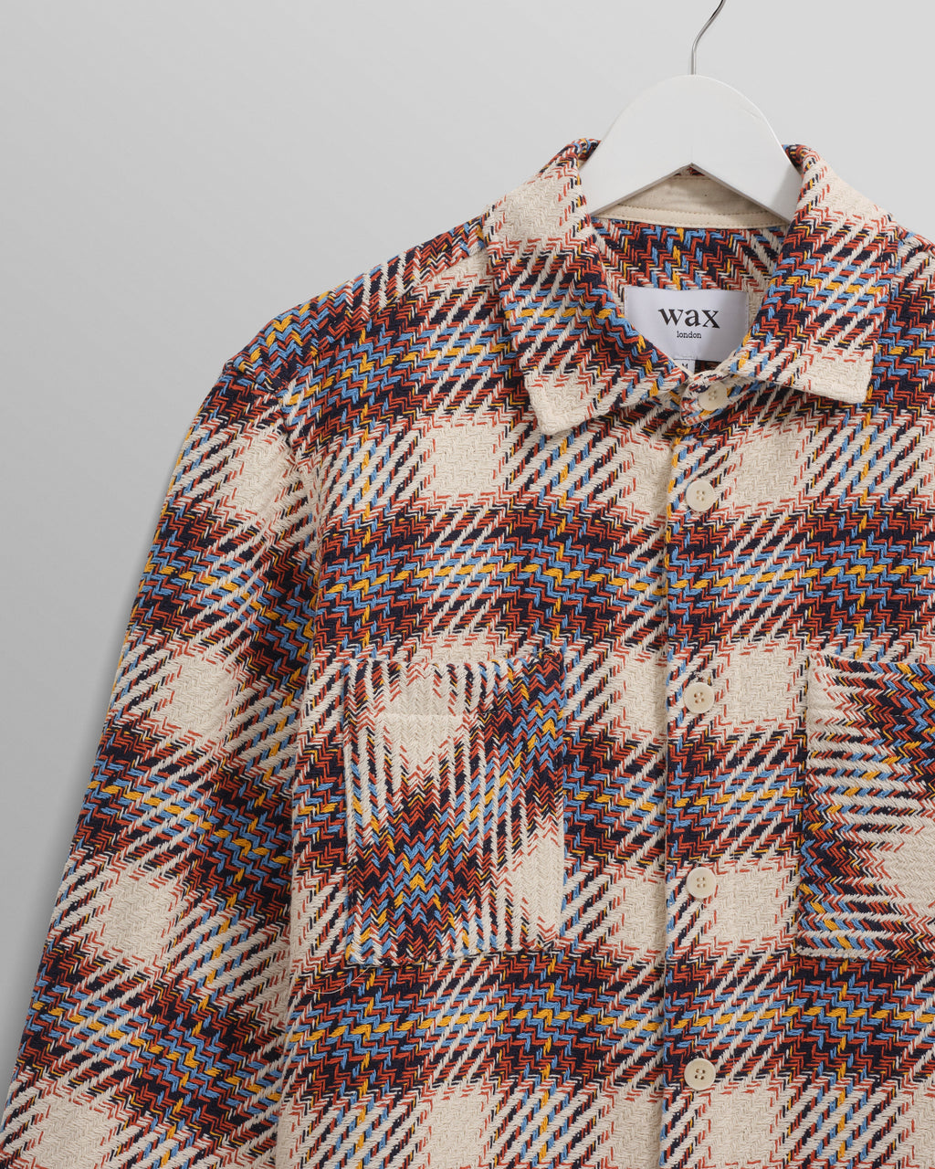 Whiting - Ecru And Multicolour Hutton Check Overshirt
