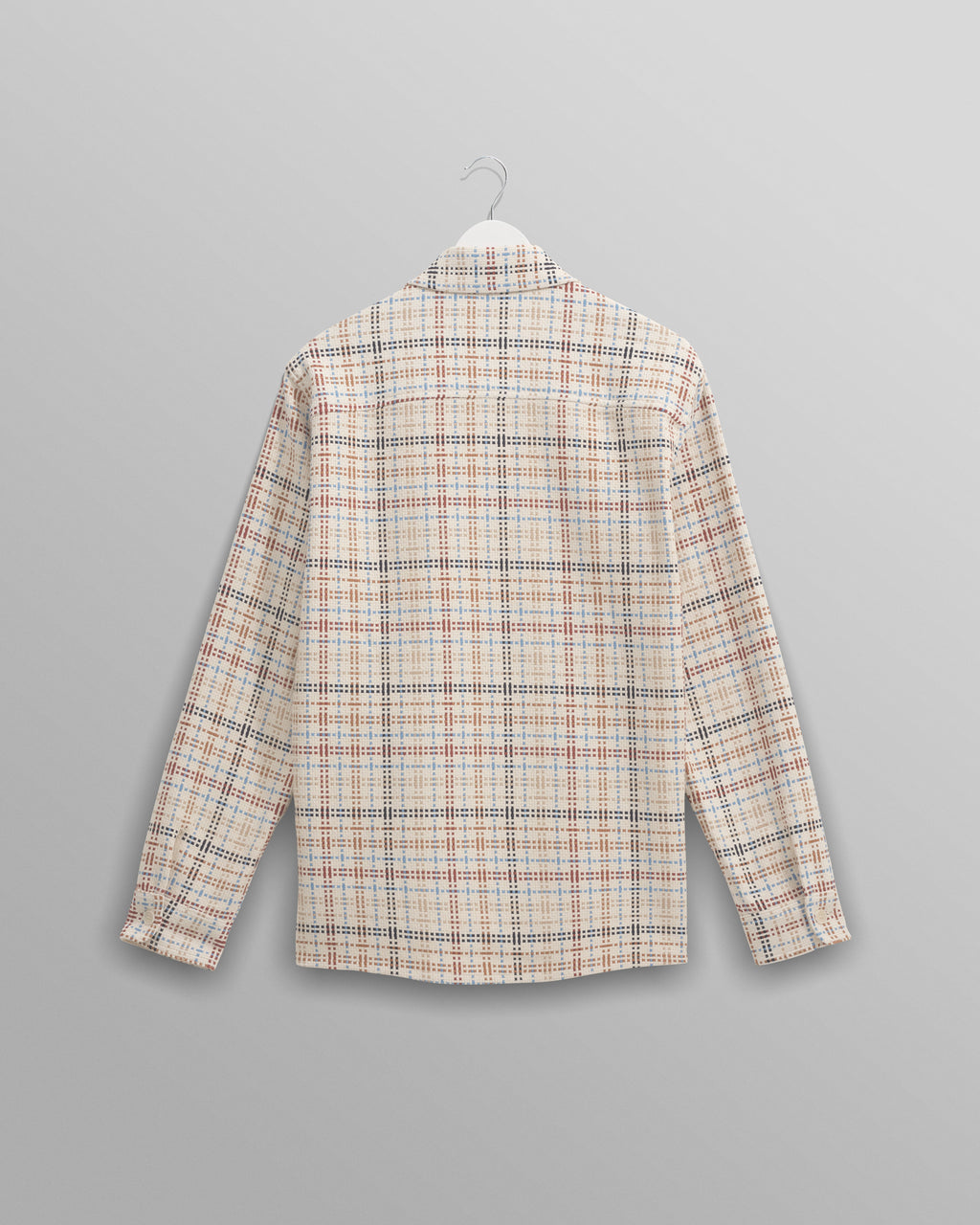 Whiting - Ecru And Multicolour Yard Check Overshirt