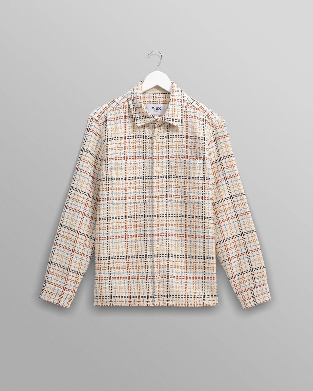Whiting - Ecru And Multicolour Yard Check Overshirt