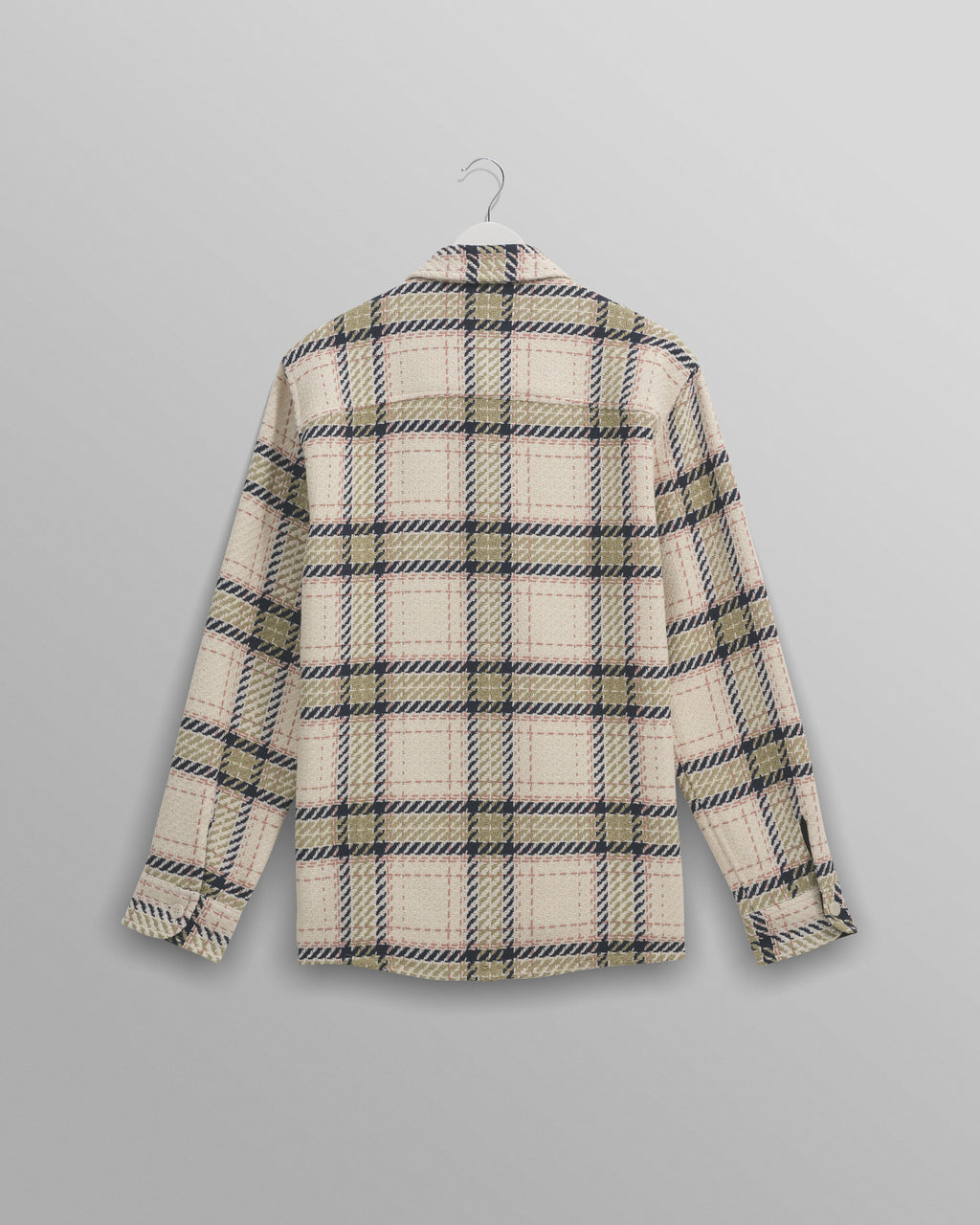 Whiting - Ecru And Sage Harp Check Overshirt