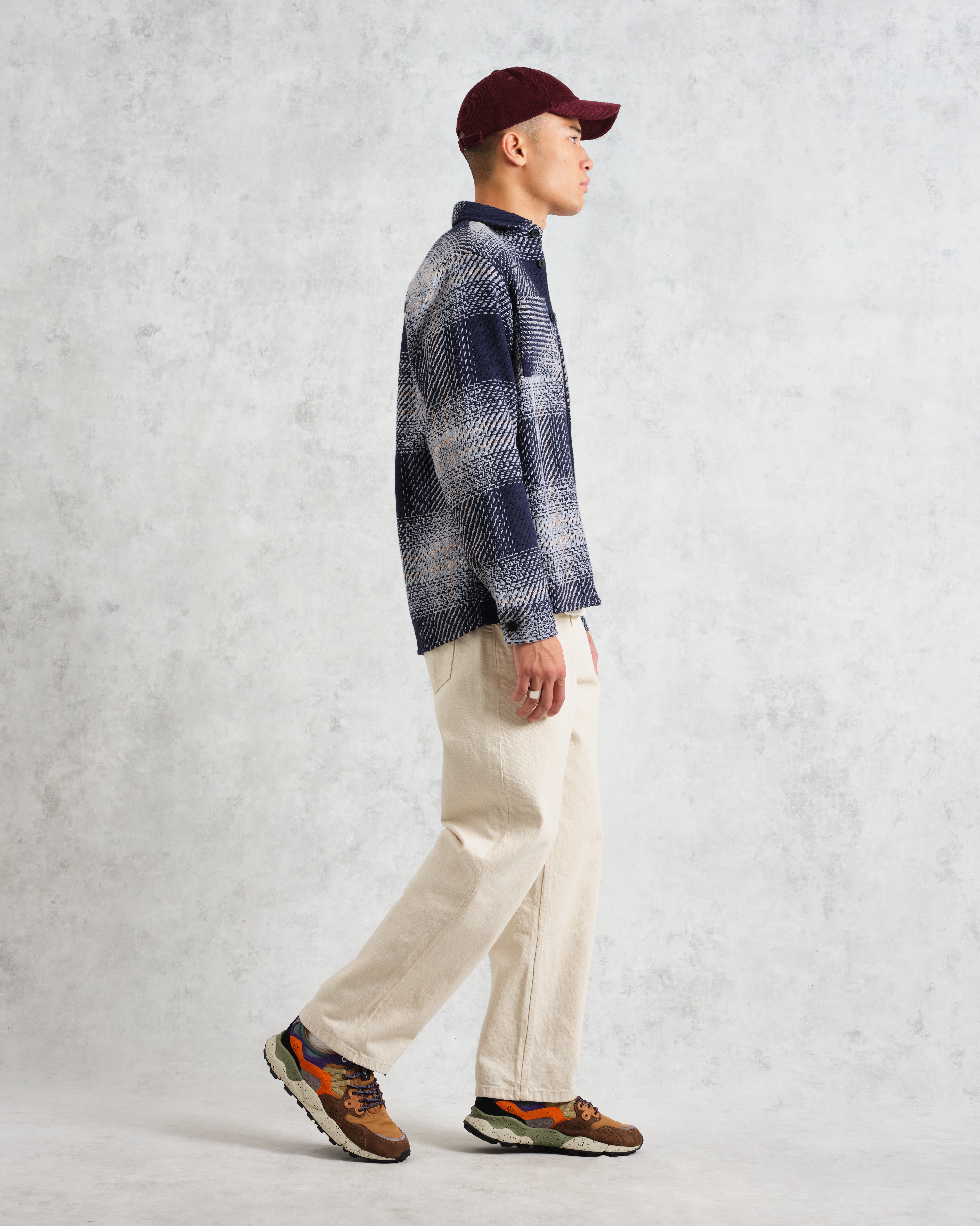 Whiting - Navy And Blue Ombre Check Overshirt