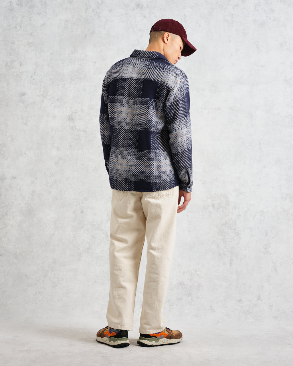 Whiting - Navy And Blue Ombre Check Overshirt