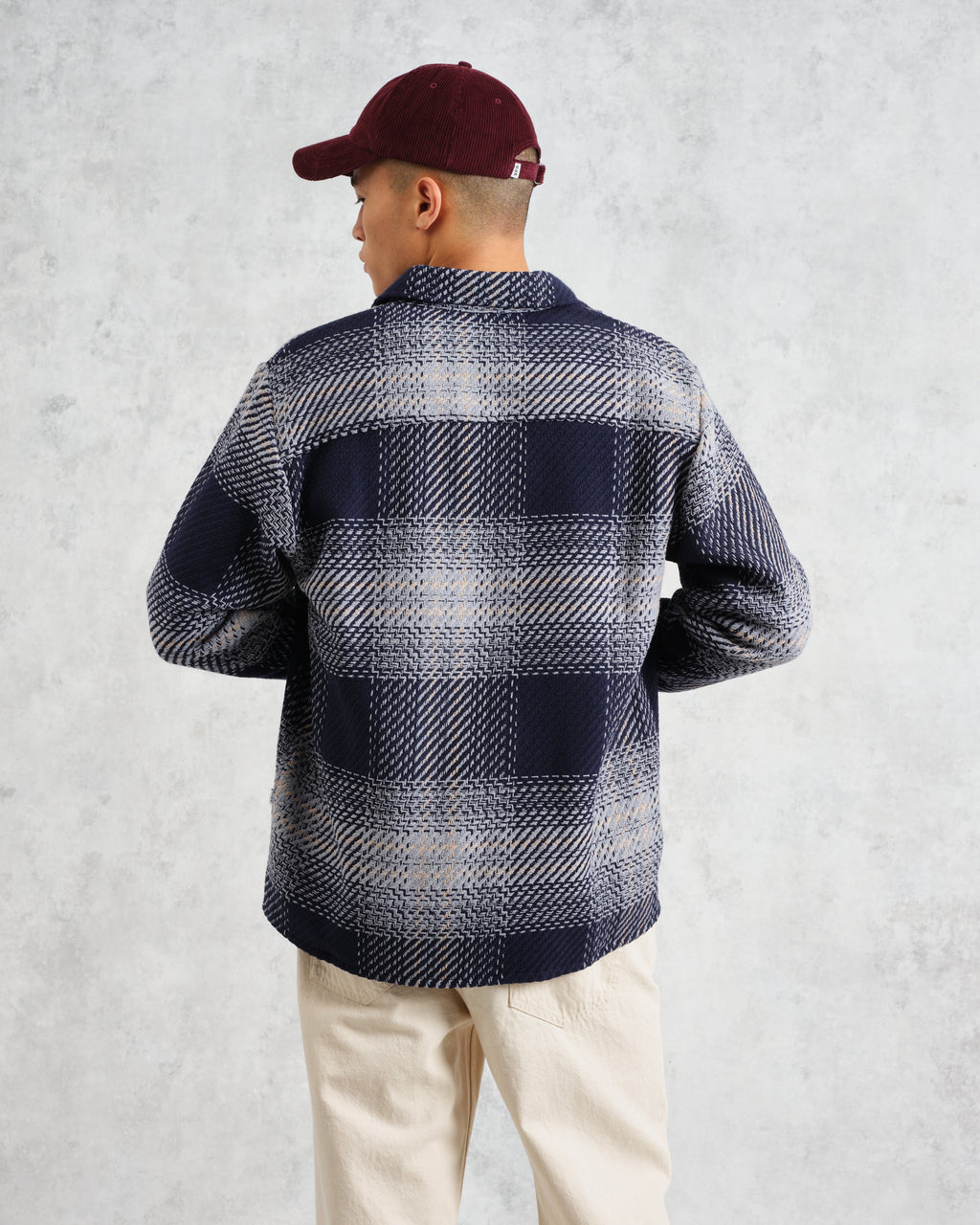Whiting - Navy And Blue Ombre Check Overshirt