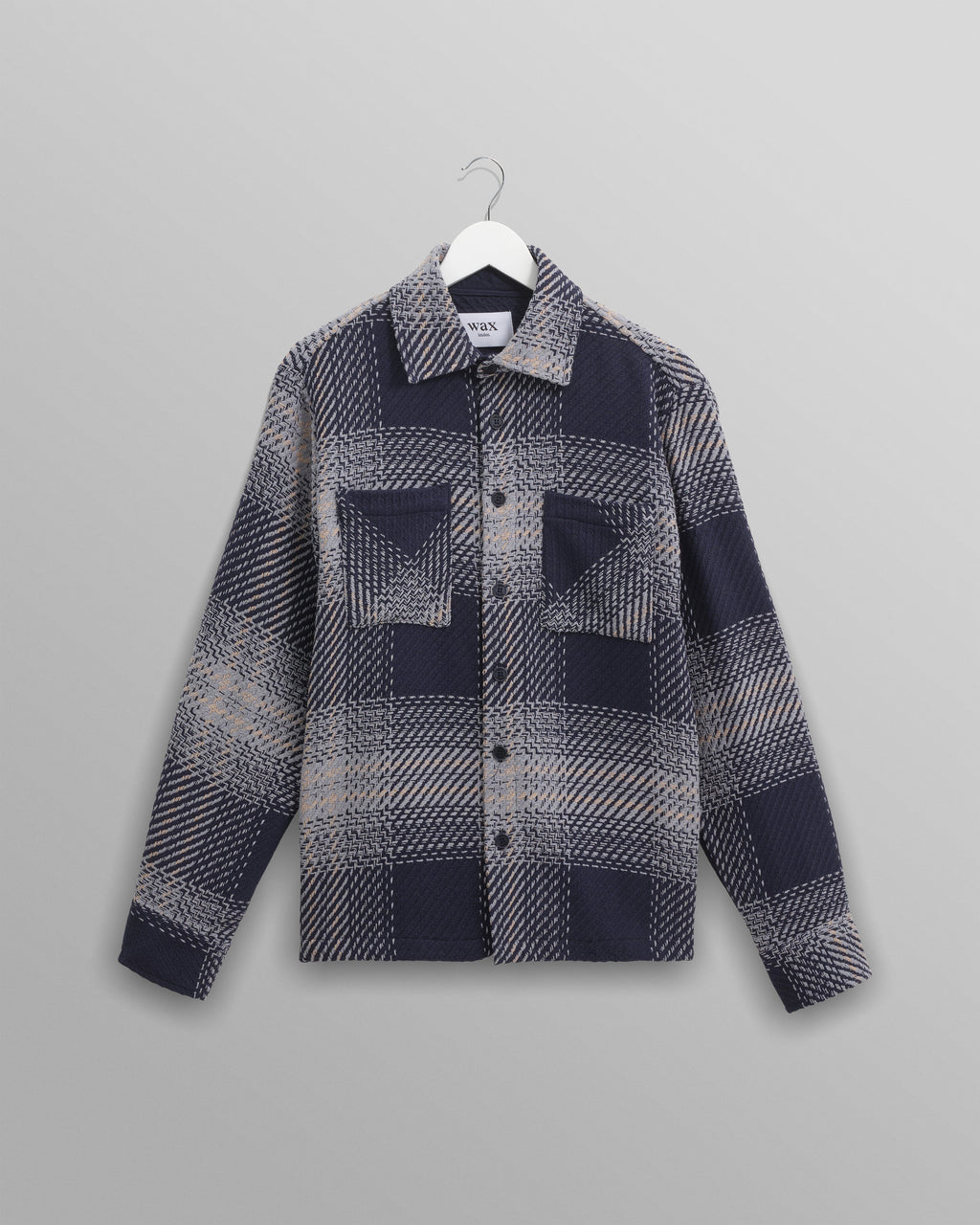 Whiting - Navy And Blue Ombre Check Overshirt