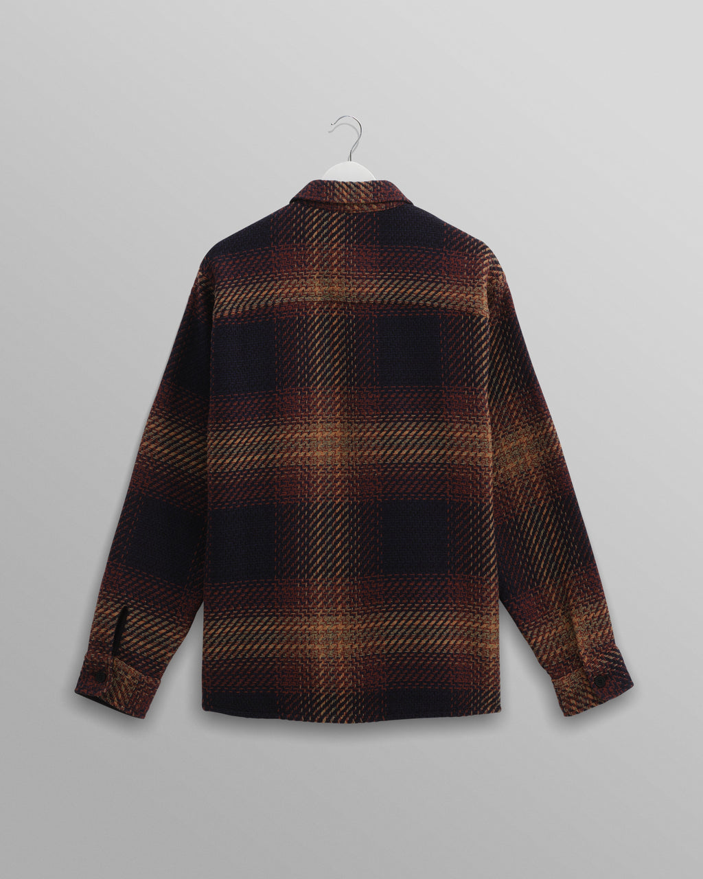 Whiting - Navy And Brown Windowpane Check Overshirt