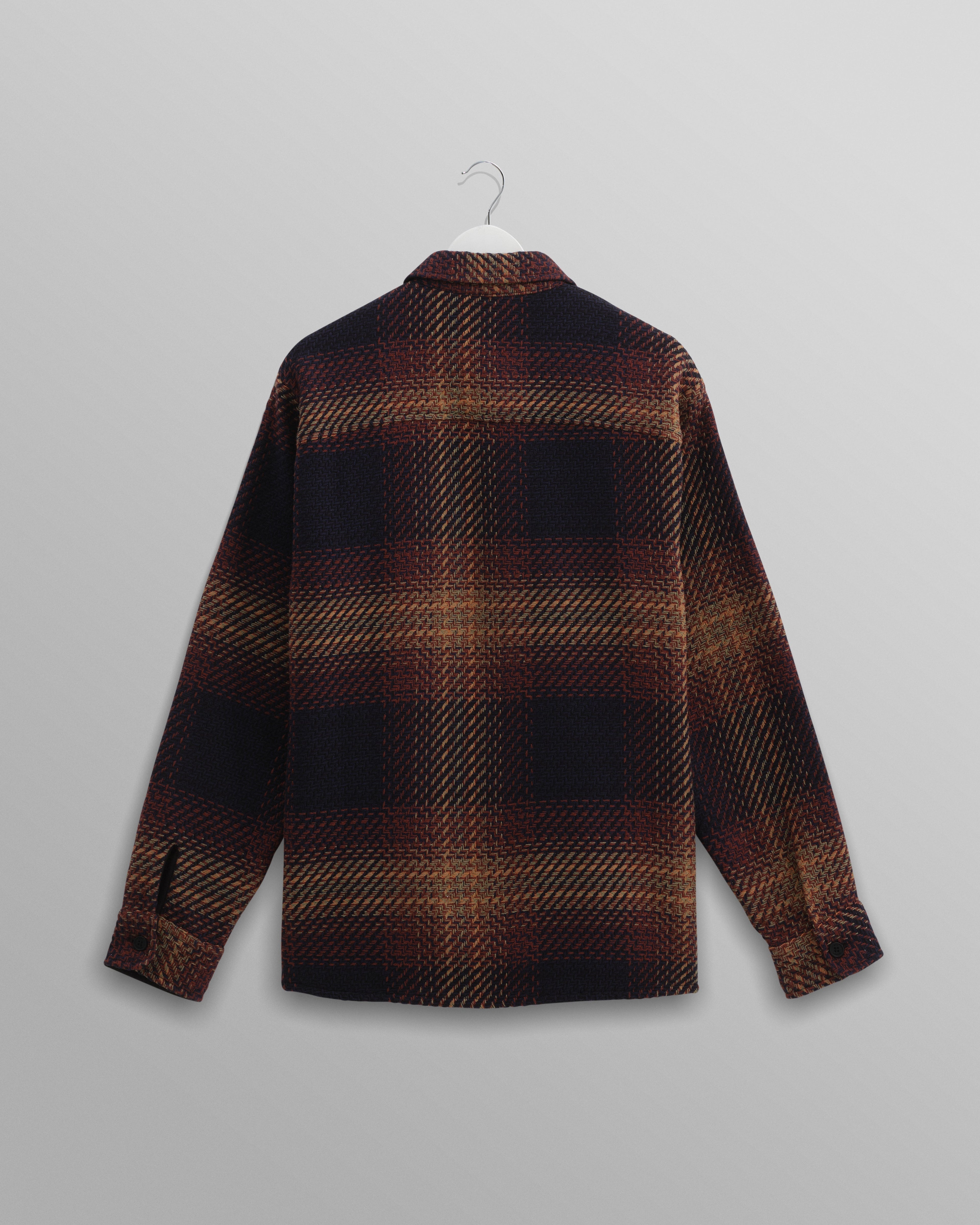 Whiting - Navy And Brown Windowpane Check Overshirt