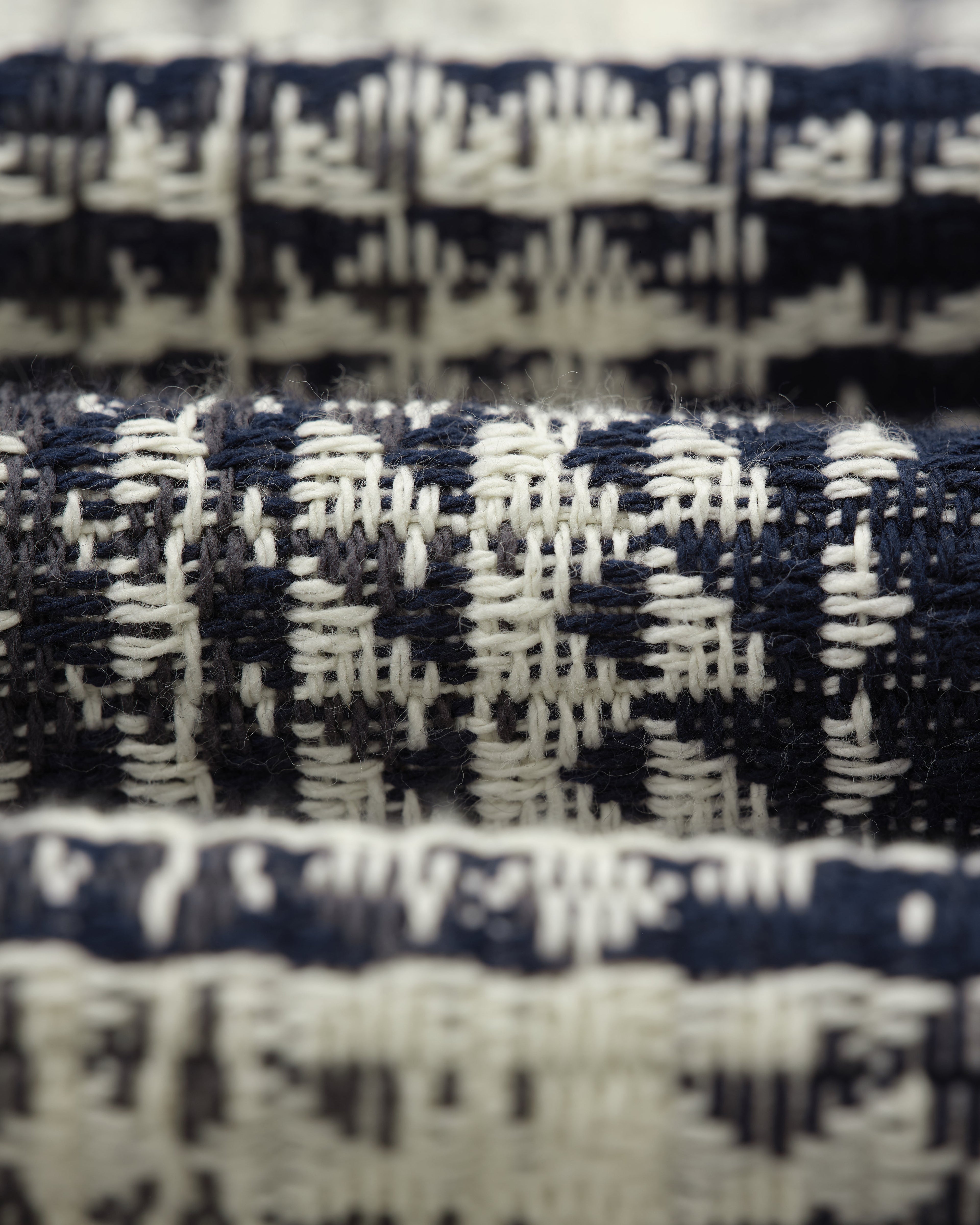 Whiting - Navy And Ecru Addle Check Overshirt