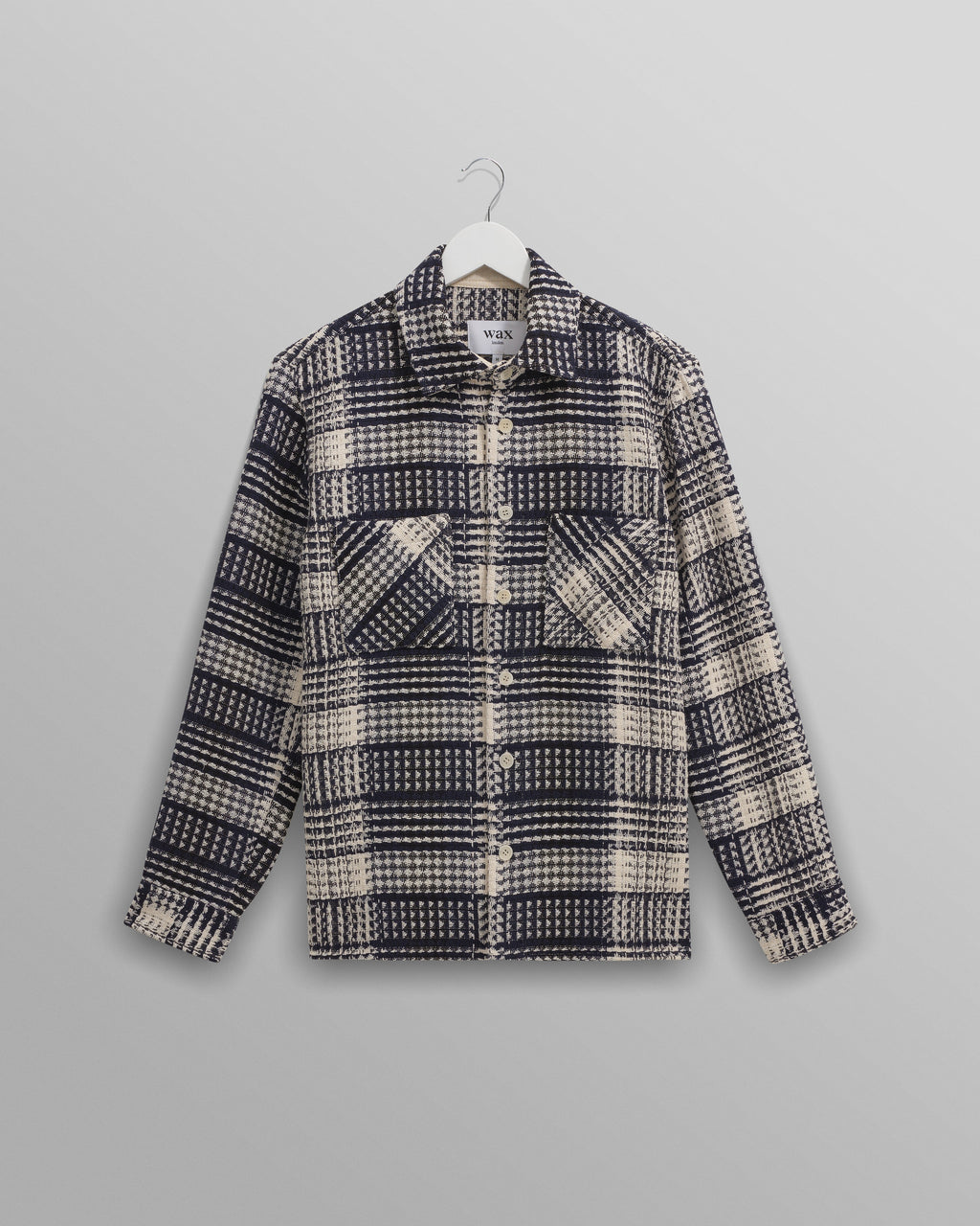 Whiting - Navy And Ecru Addle Check Overshirt