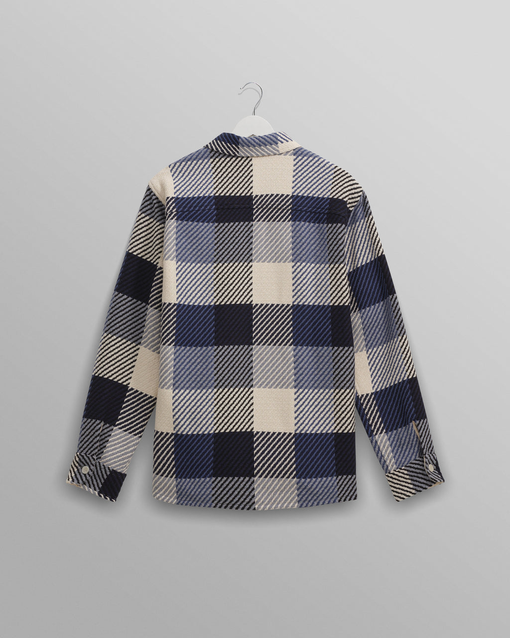 Whiting - Navy And Ecru Block Check Overshirt