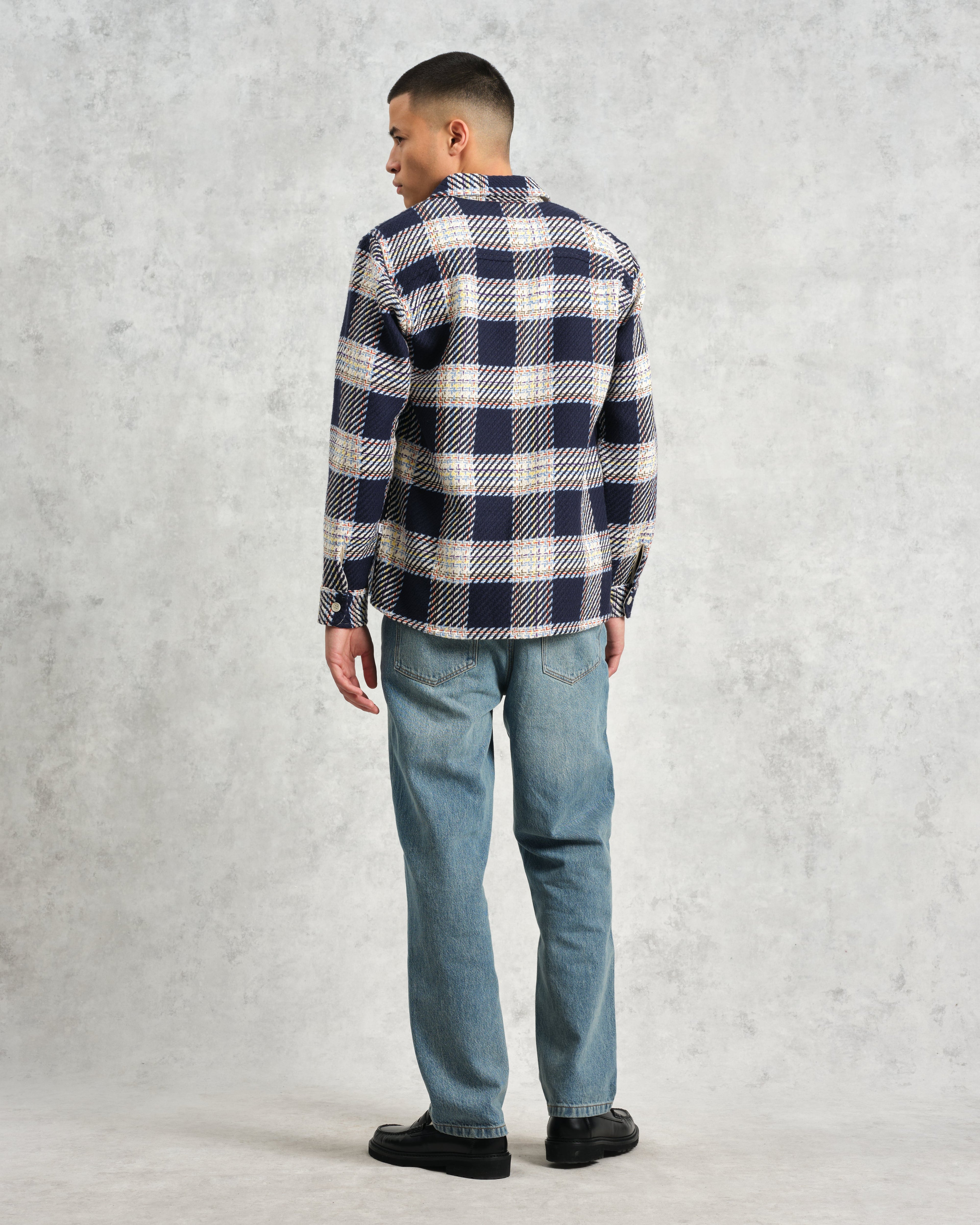 Whiting - Navy And Multicolour Hutton Check Overshirt