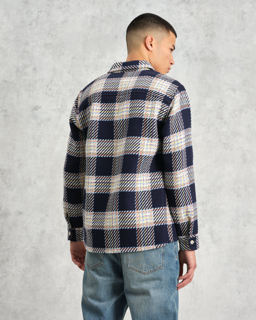 Whiting - Navy And Multicolour Hutton Check Overshirt