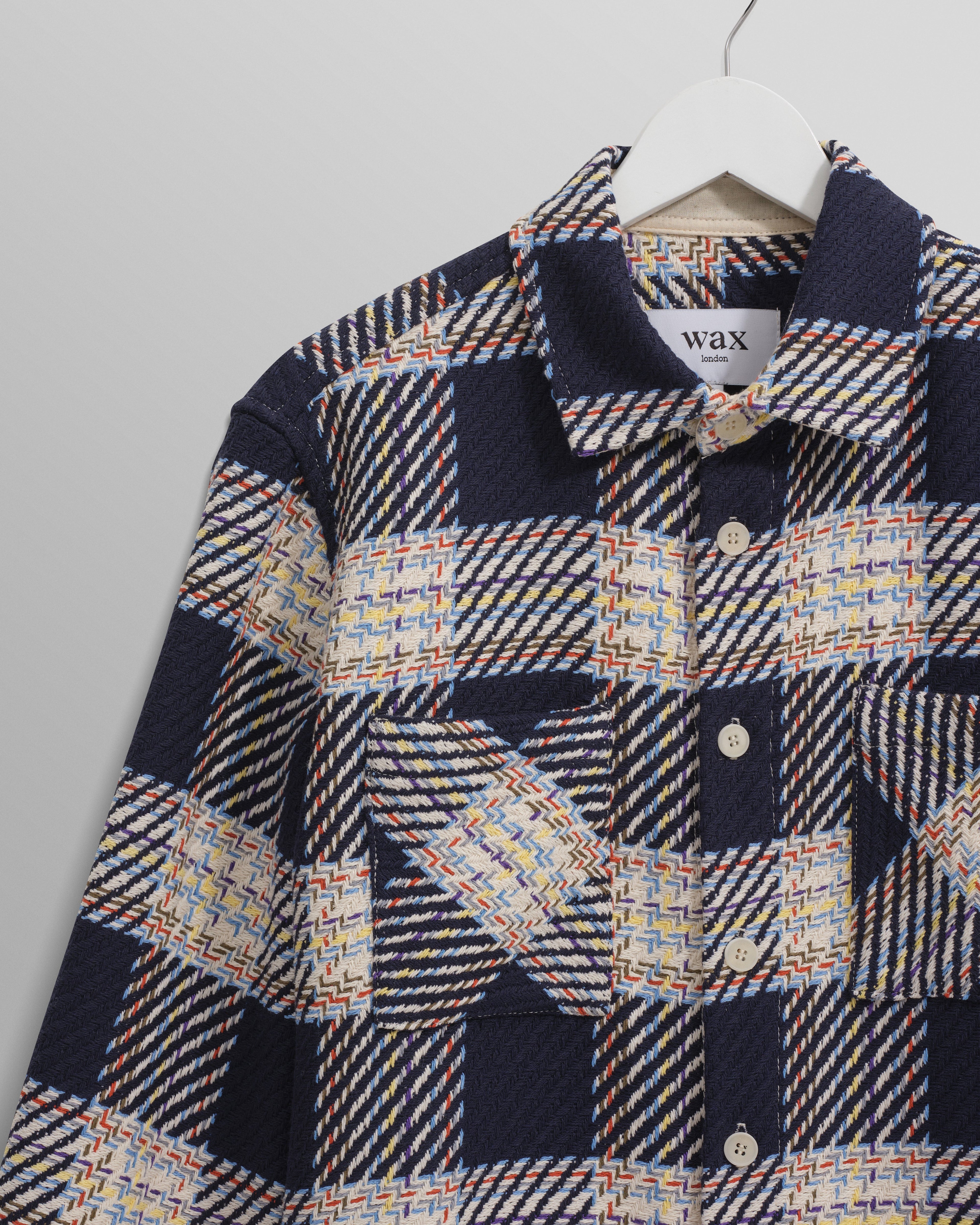 Whiting - Navy And Multicolour Hutton Check Overshirt