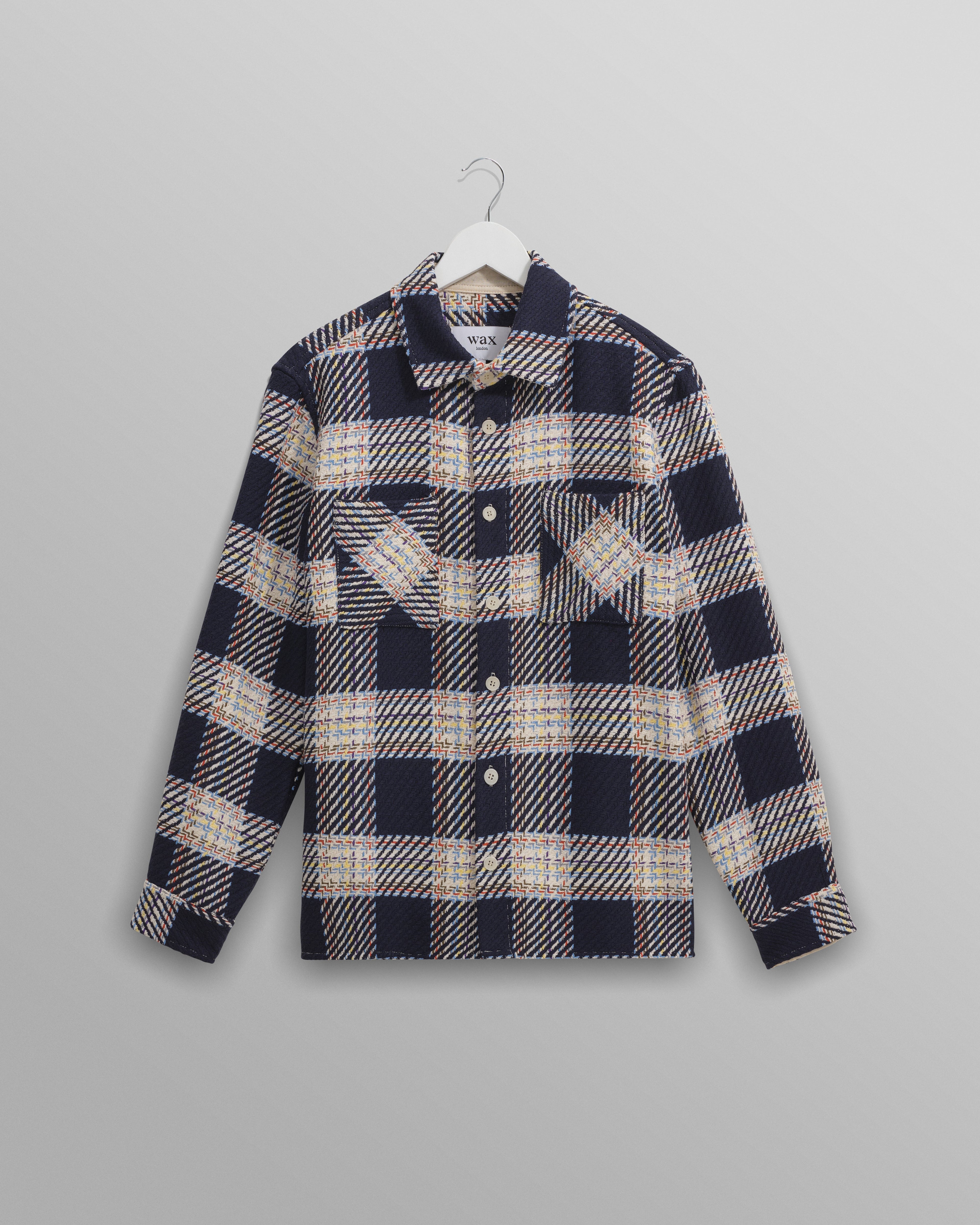 Whiting - Navy And Multicolour Hutton Check Overshirt
