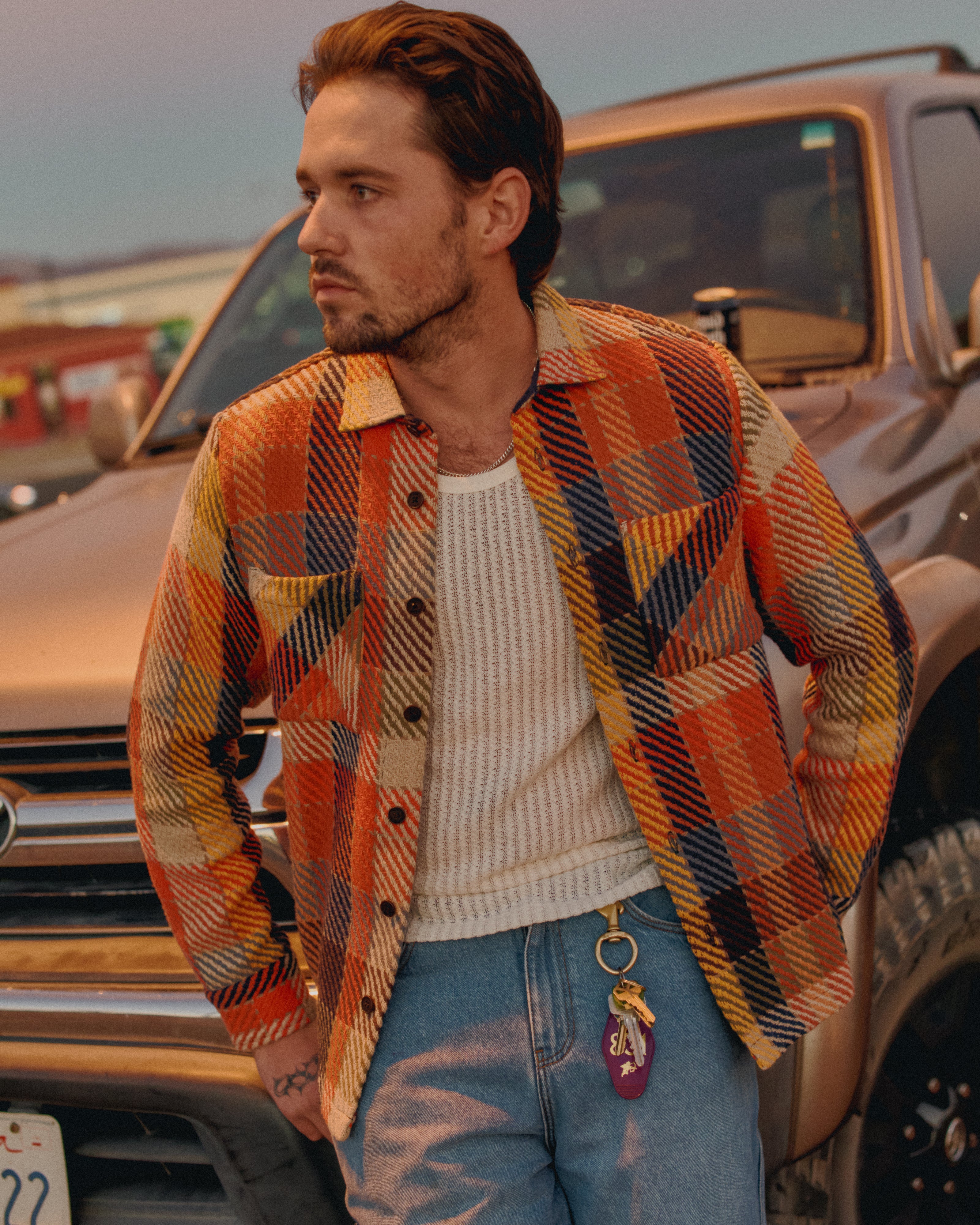Whiting - Orange Pike Check Overshirt