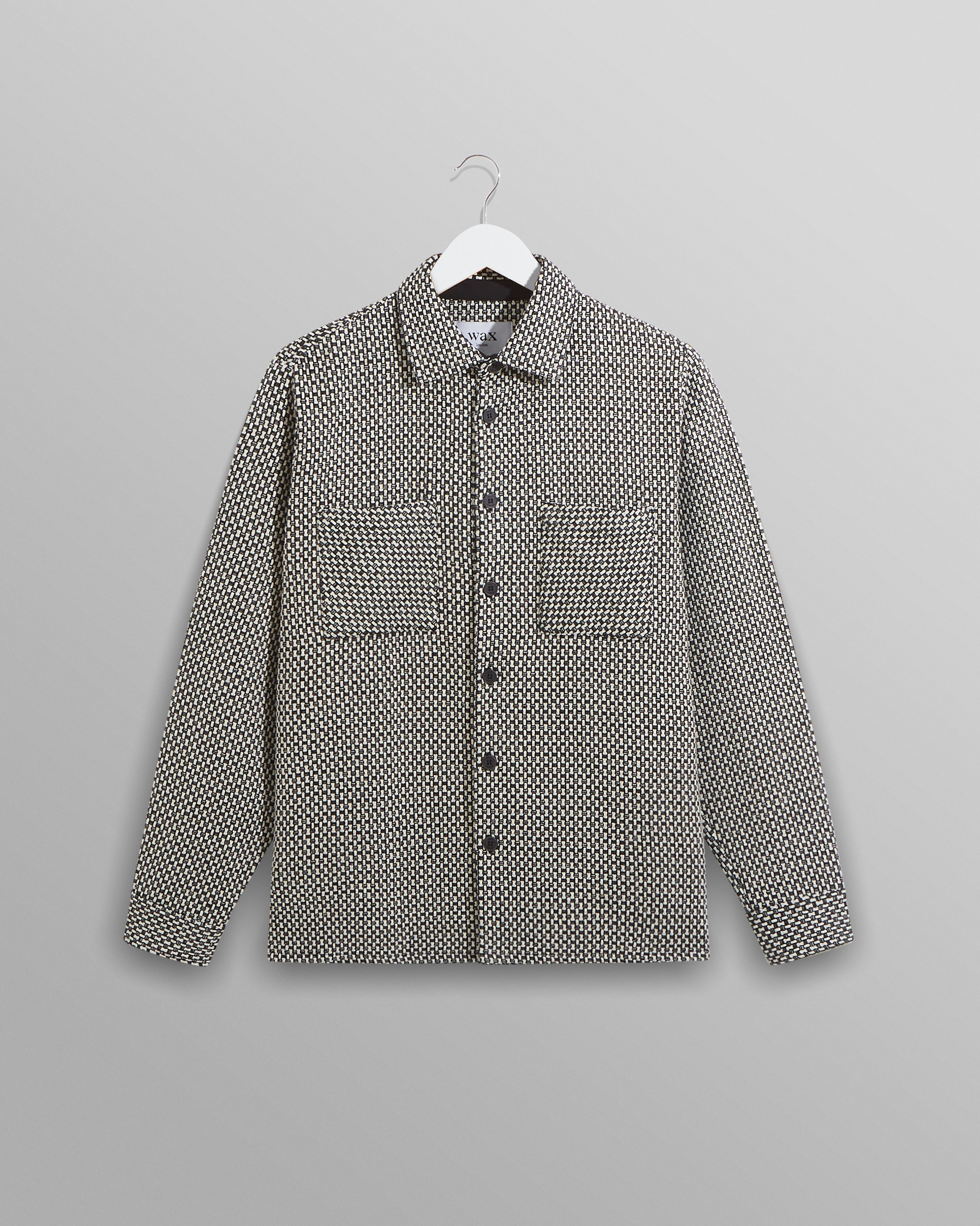 Whiting Overshirt Black/Ecru Stepney
