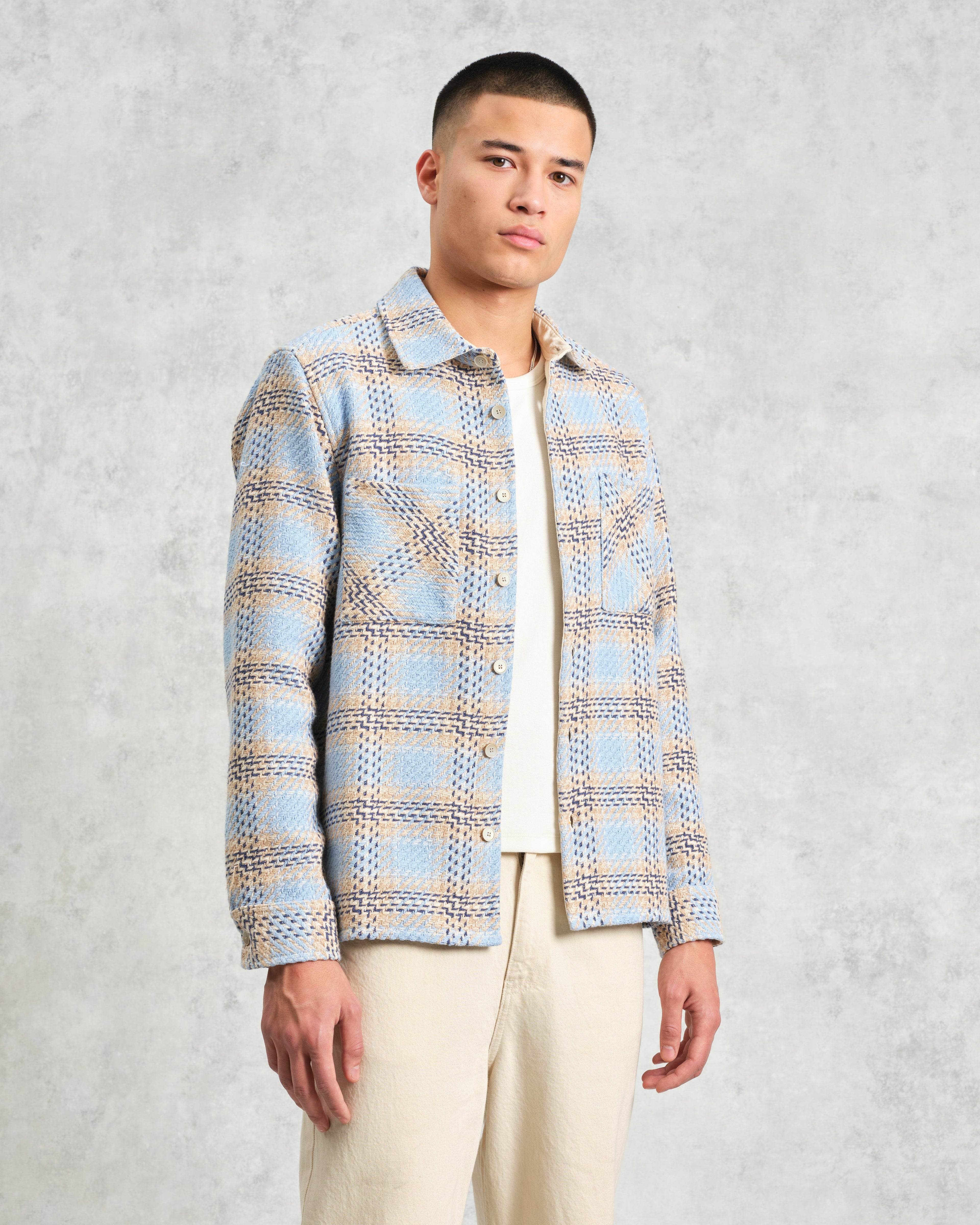 Whiting - Pale Blue Earl Check Overshirt