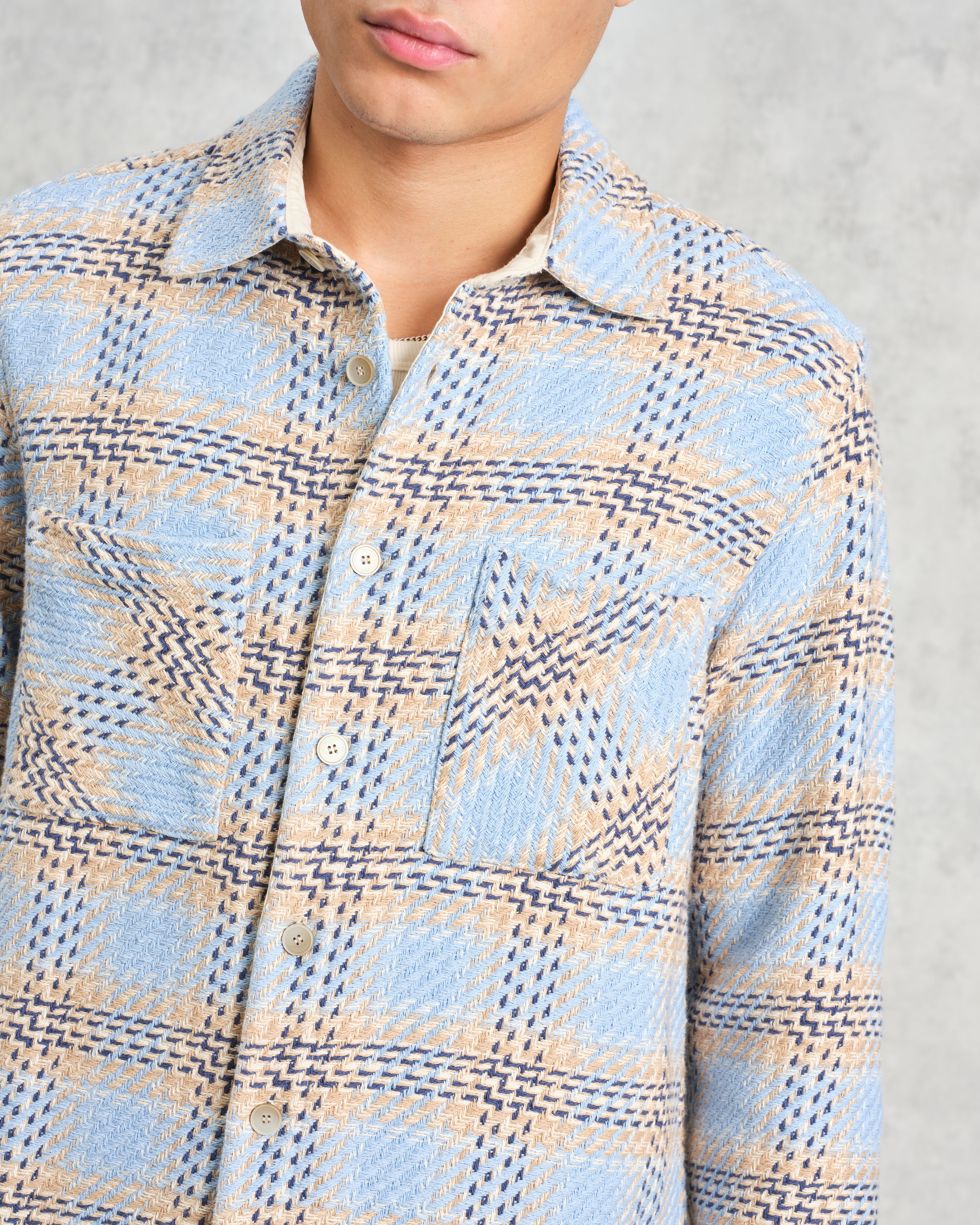 Whiting - Pale Blue Earl Check Overshirt