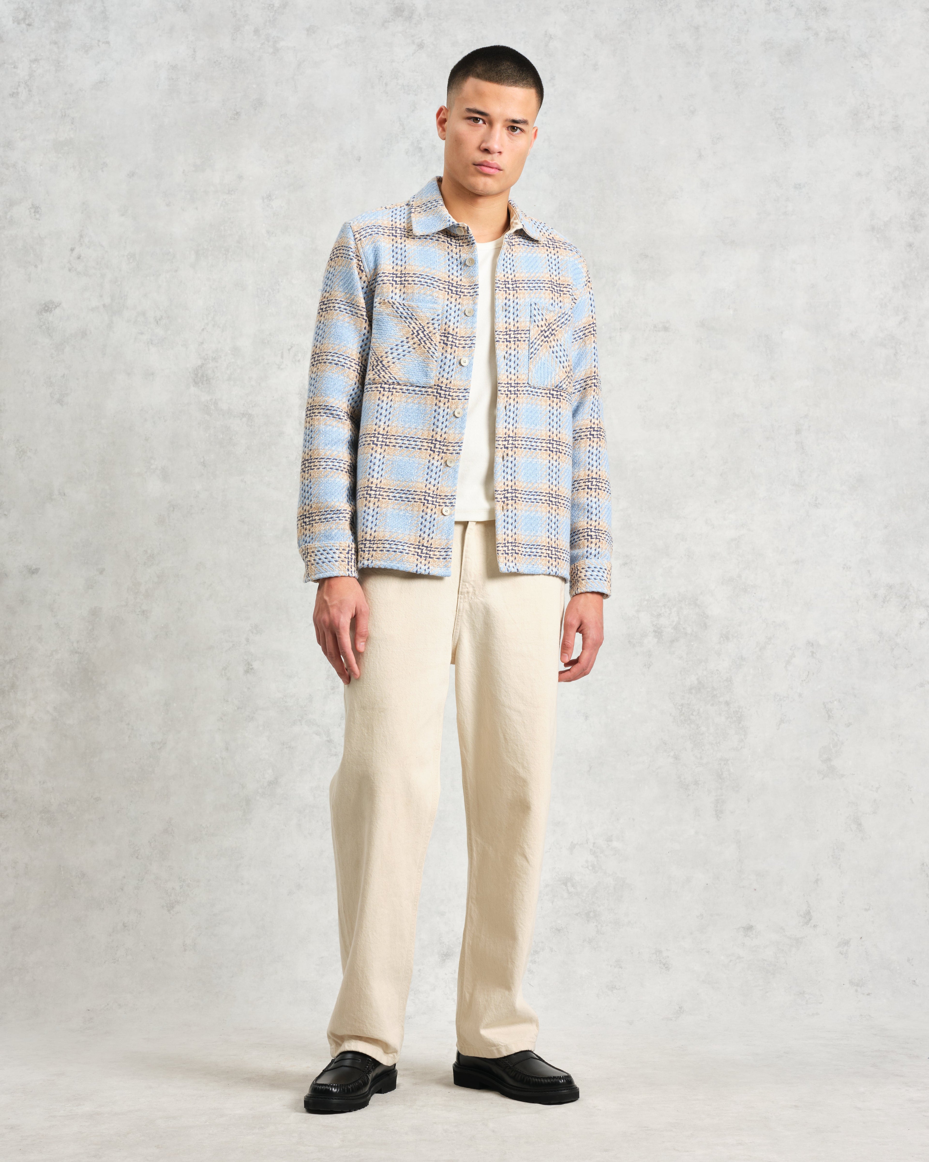 Whiting - Pale Blue Earl Check Overshirt