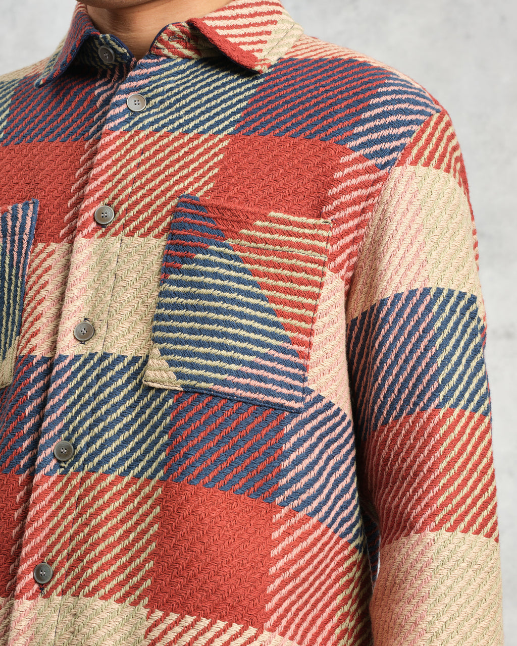 Whiting - Red And Multicolour Block Check Overshirt