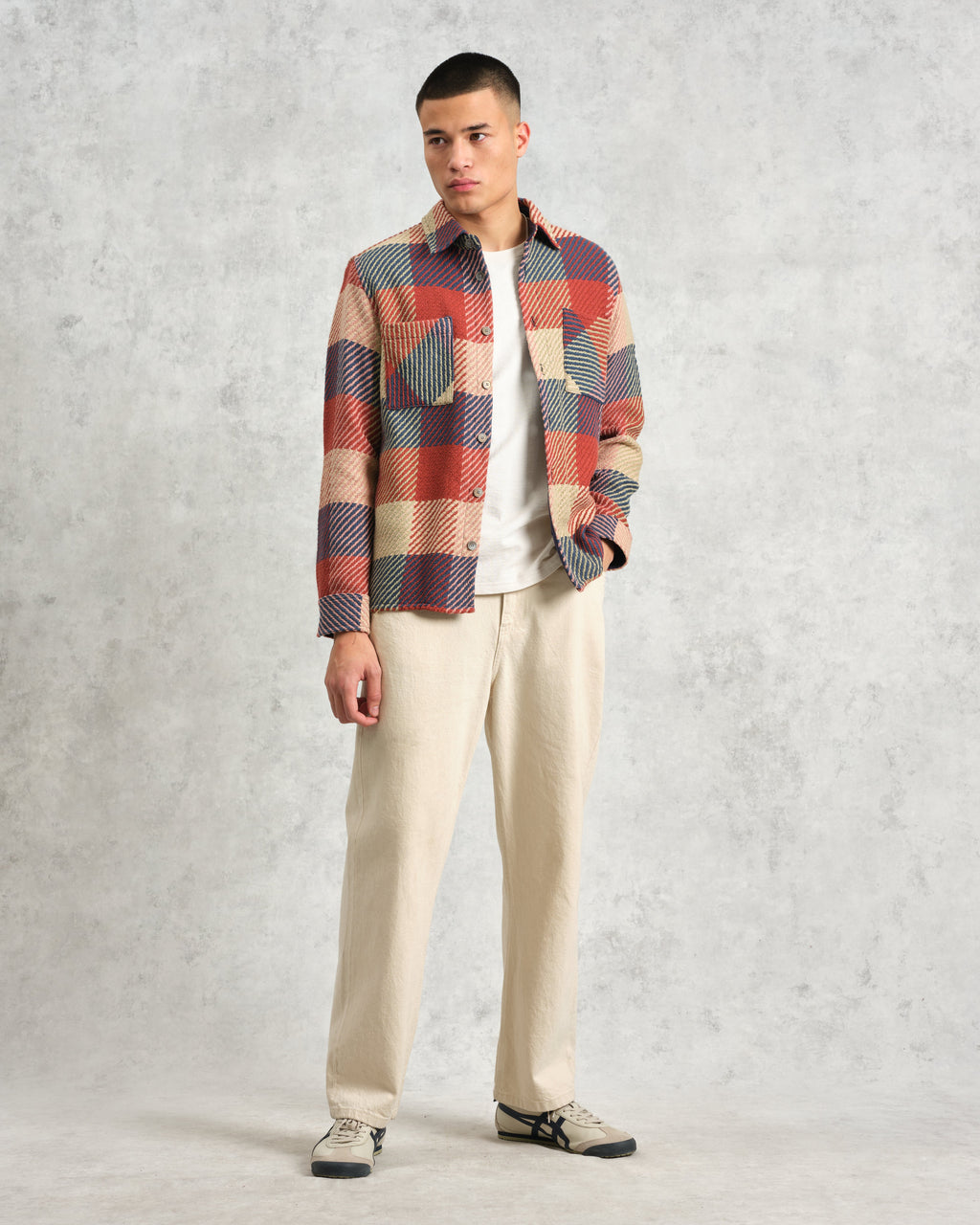 Whiting - Red And Multicolour Block Check Overshirt