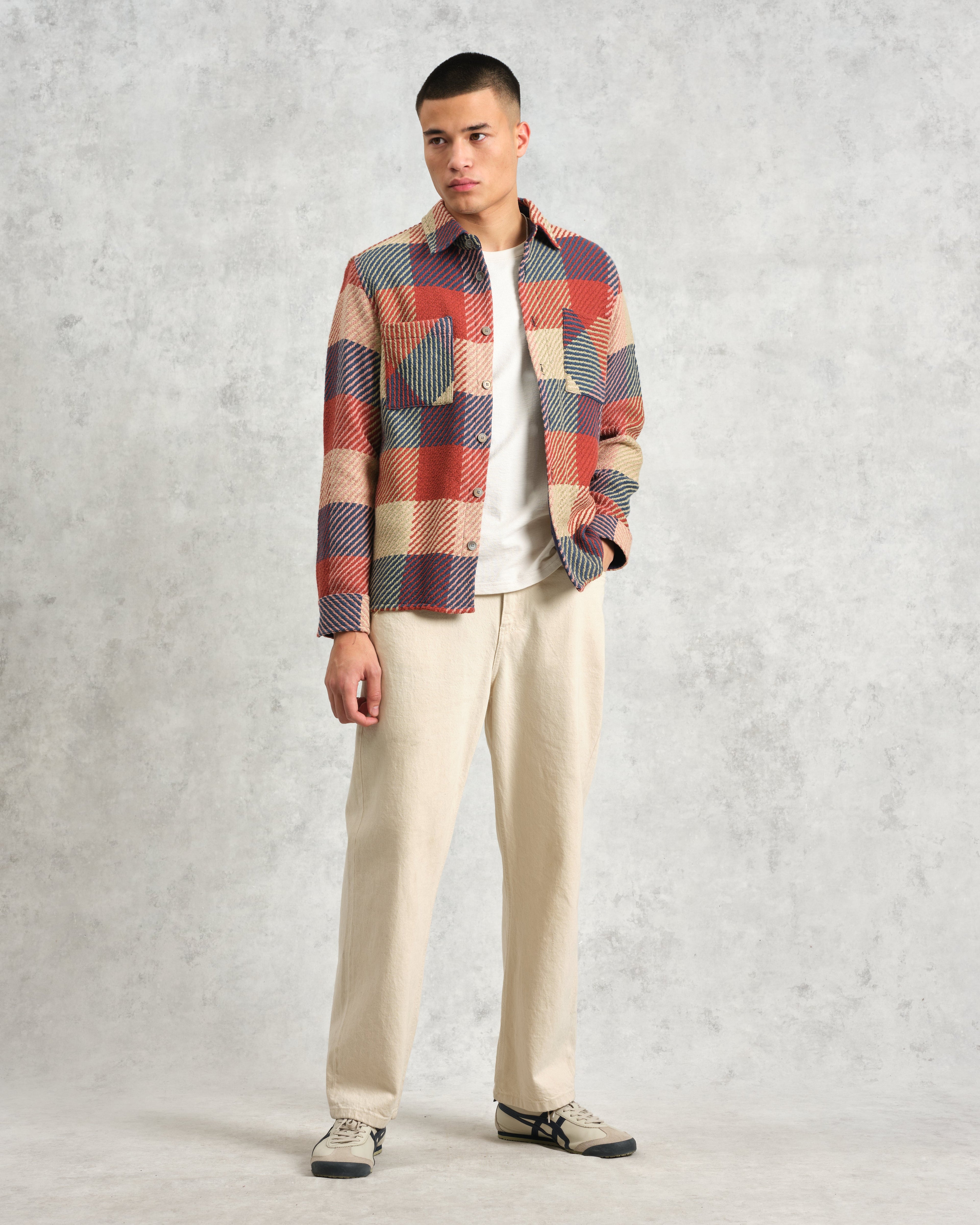 Whiting - Red And Multicolour Block Check Overshirt