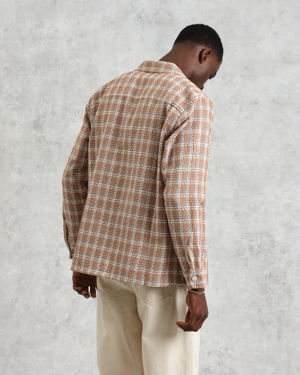 Whiting - Tan And Multicolour Ladder Check Overshirt